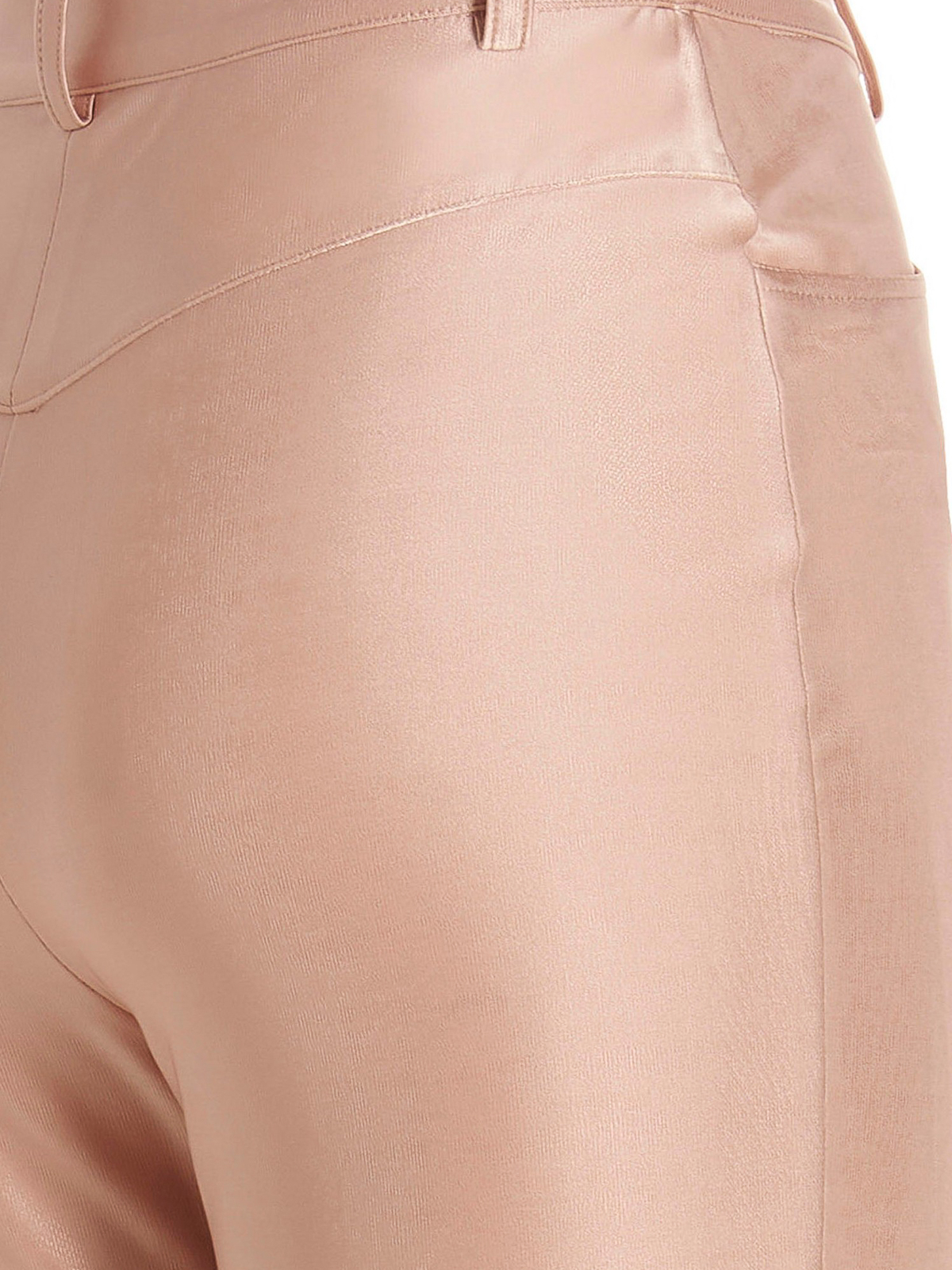 Shop Alexandre Vauthier Shiny Stretch Pants In Rosado