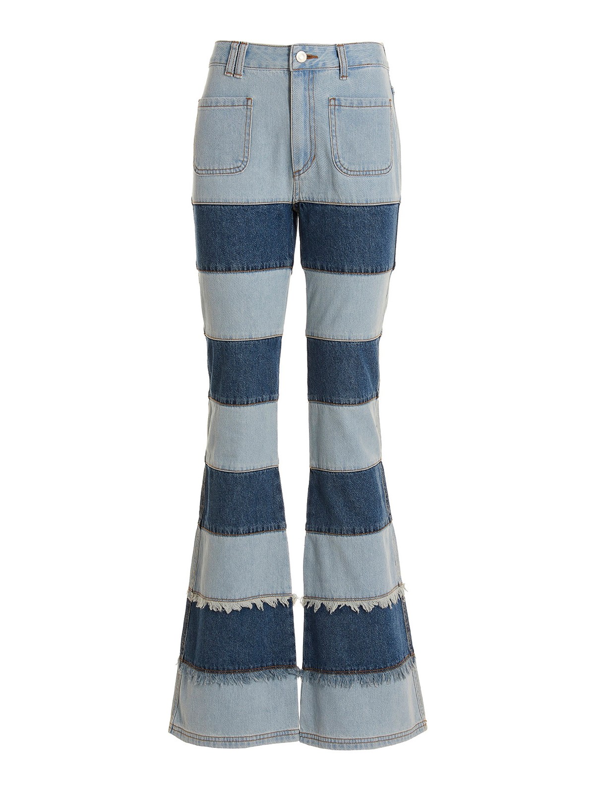 Shop Andersson Bell Patchwork Jeans In Blue