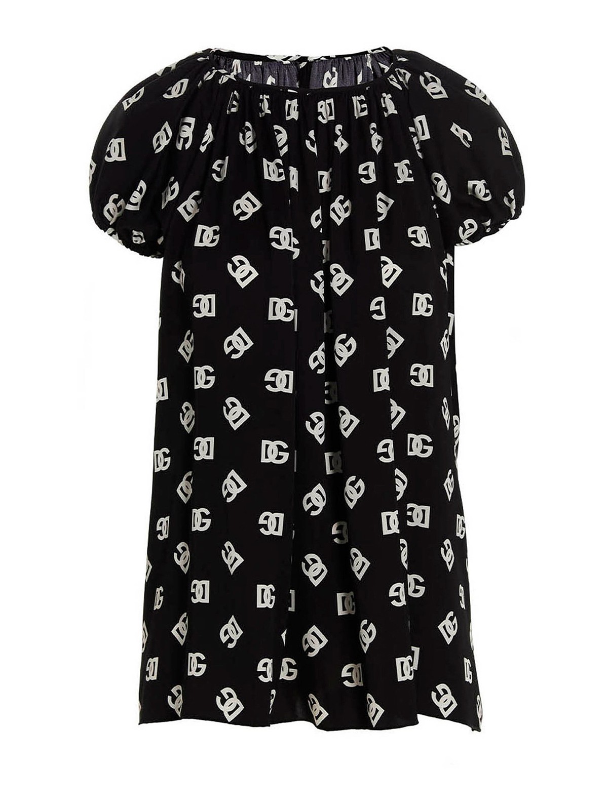 Dolce & Gabbana Logo Short Dress In Black