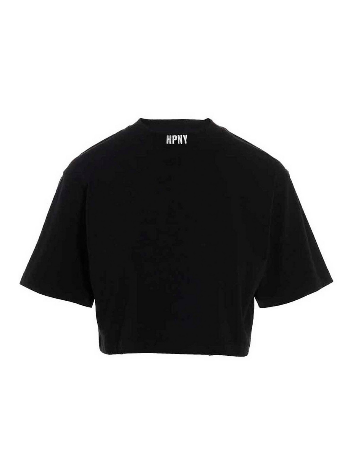 Shop Heron Preston Hpny Cropped T-shirt In Black