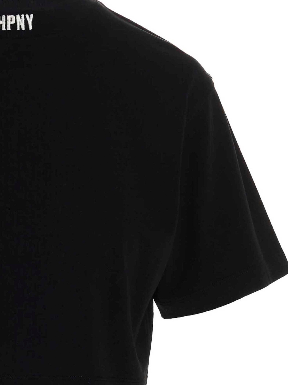 Shop Heron Preston Hpny Cropped T-shirt In Black