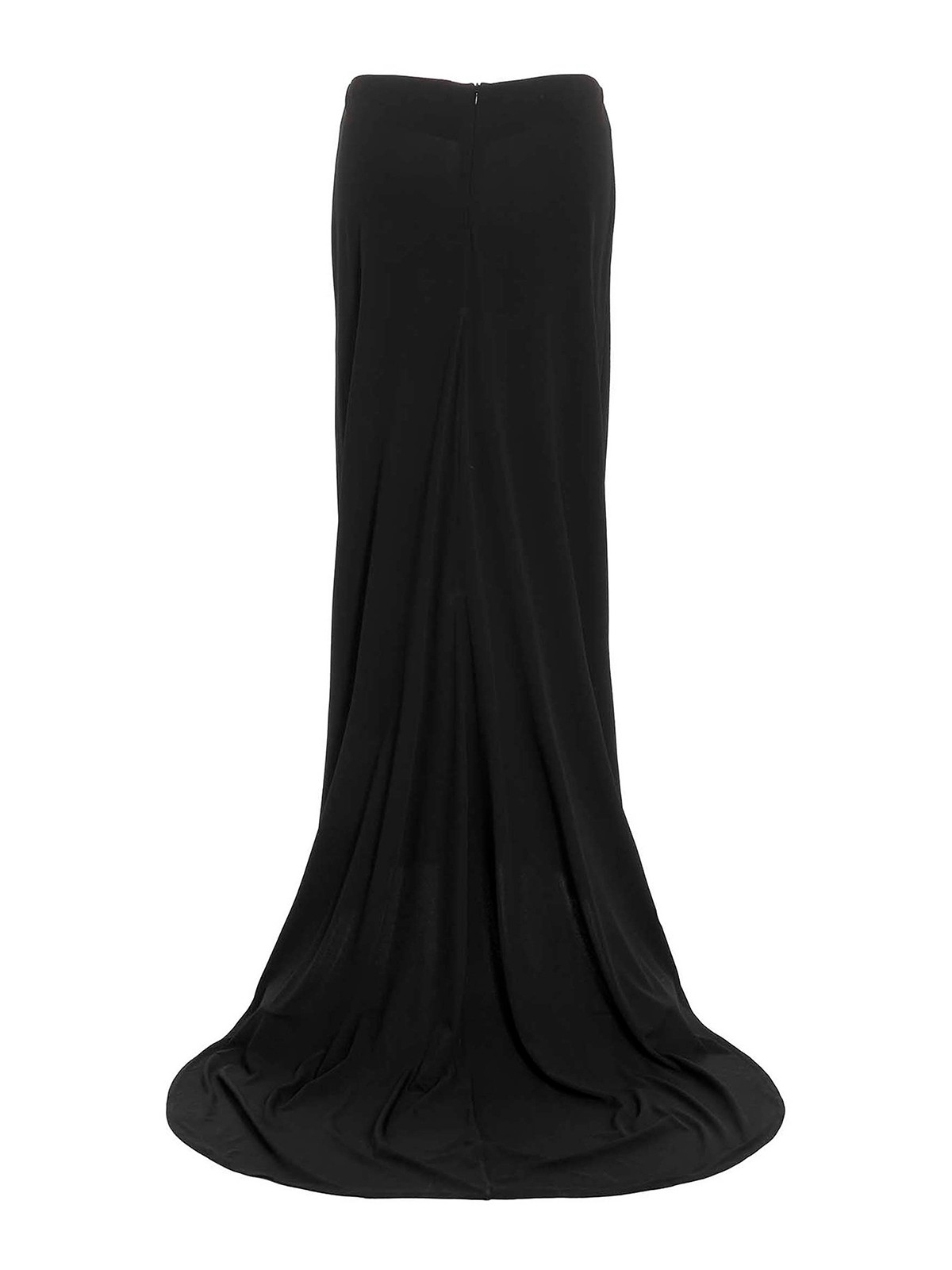 Shop Magda Butrym Asymmetrical Long Skirt In Black