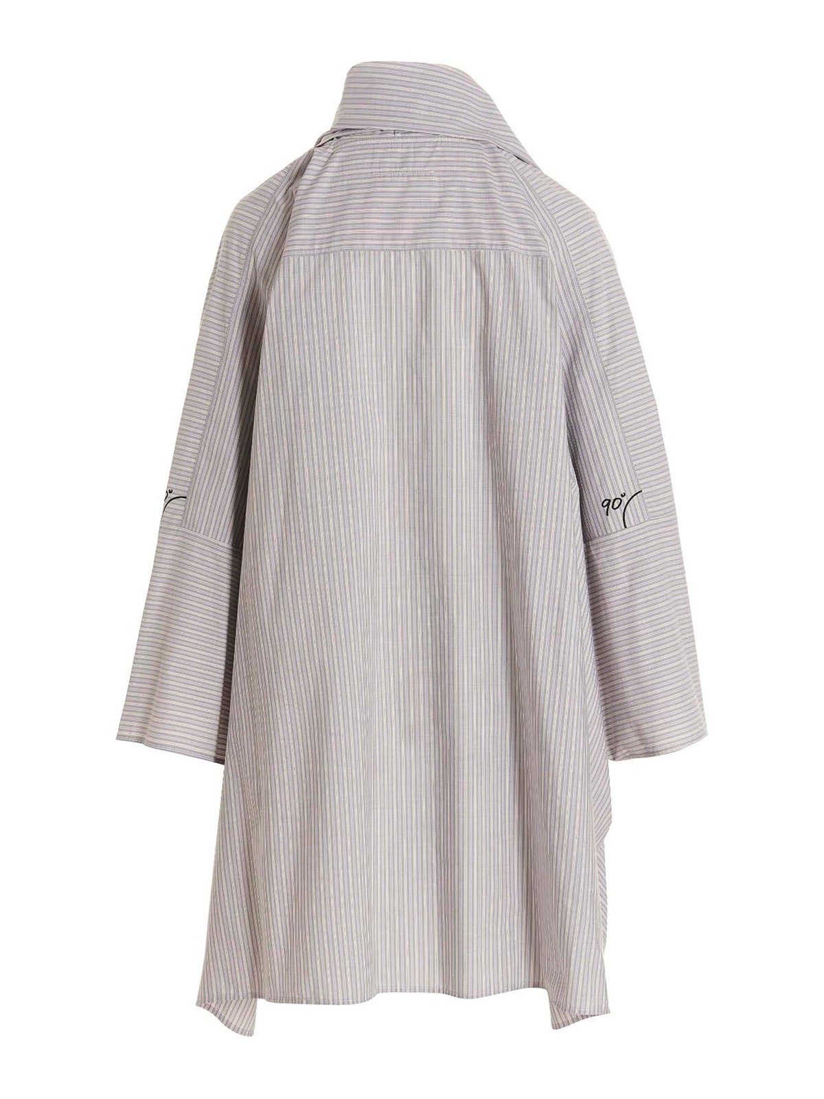 ワンピース MAISON MARGIELA TWO-TONE POPLIN AND WOOL SHIRT DRESS Maison Margiela Two-Tone Poplin Wool Shirt Dress – LOZURI®