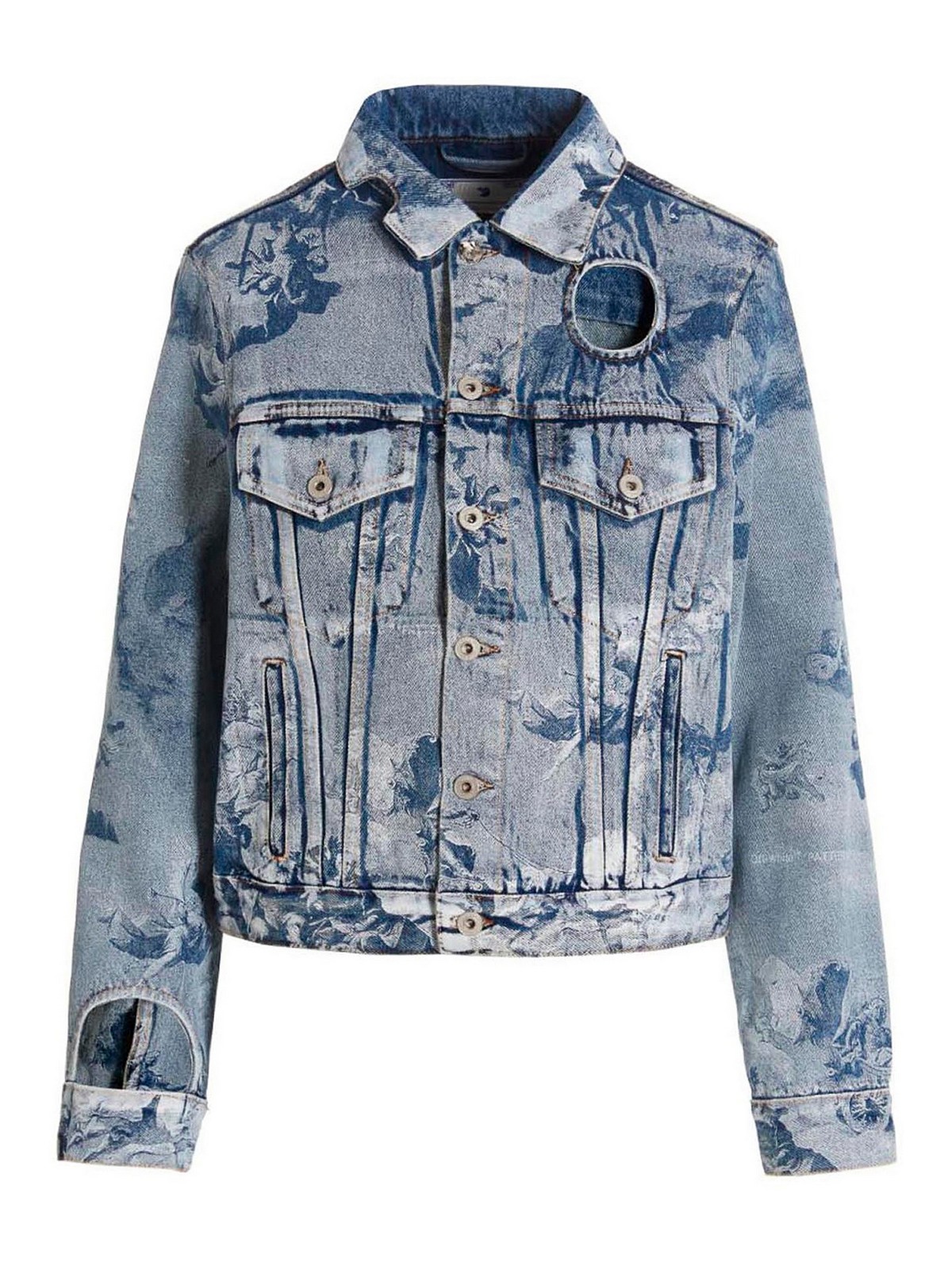 Shop Off-white Sky Meteor Denim Jacket In Azul Claro
