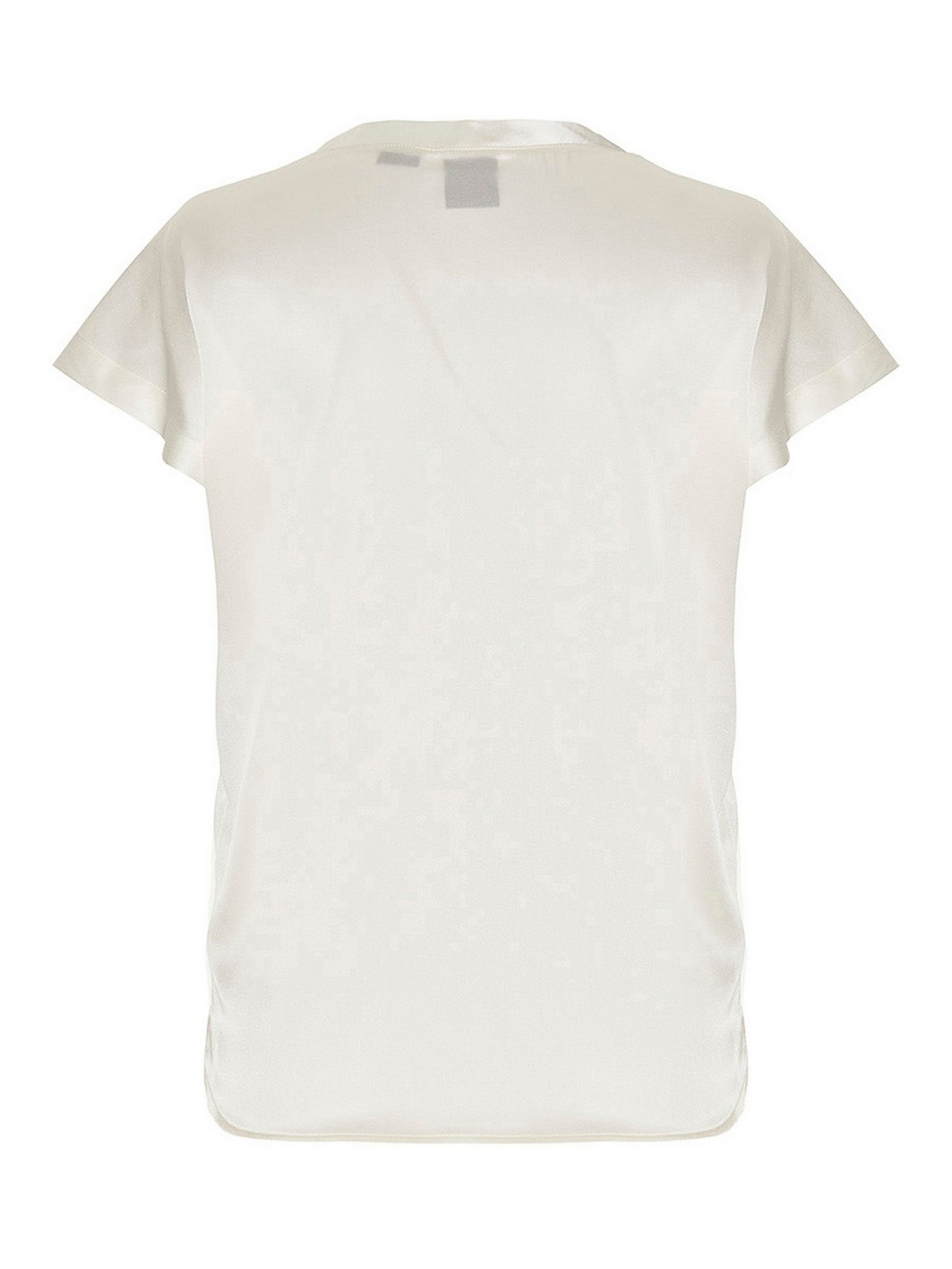PINKO round-neck ruffled blouse - White