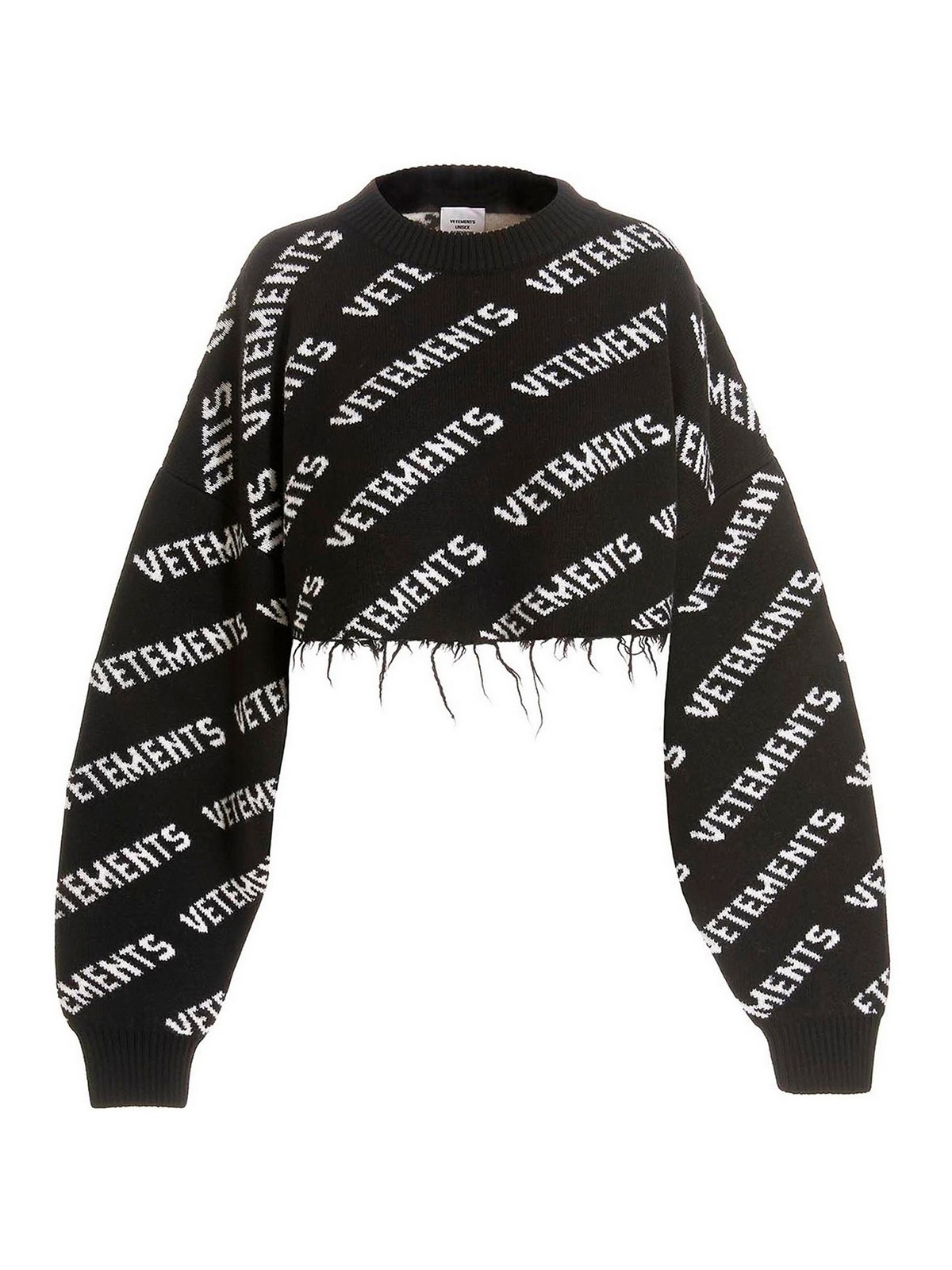 Vetements All-over logo sweater - Black|UE63KN900BBLACKWHITE