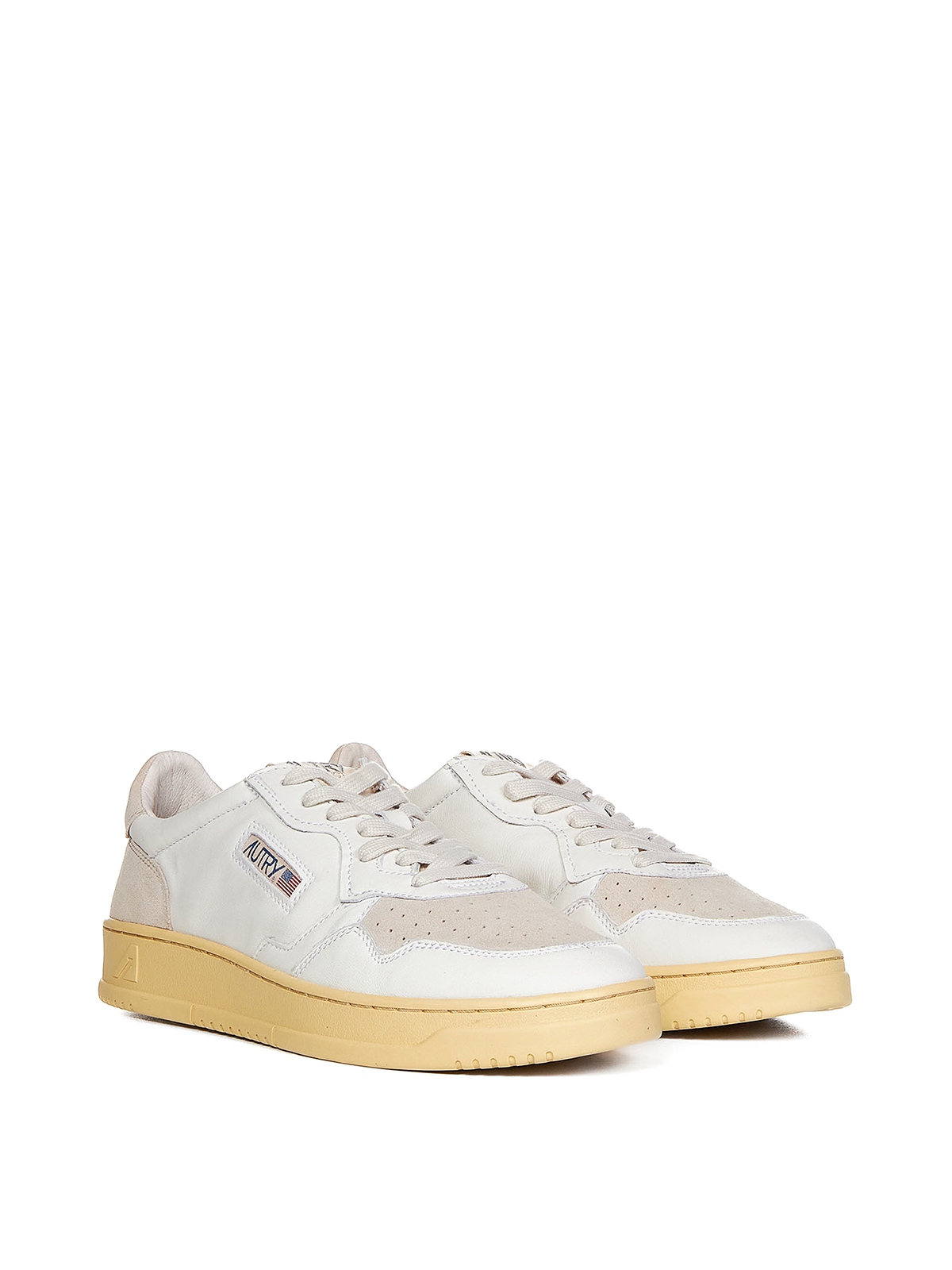GG RHYTON LOGO TRAINER WHITE CALFSKIN