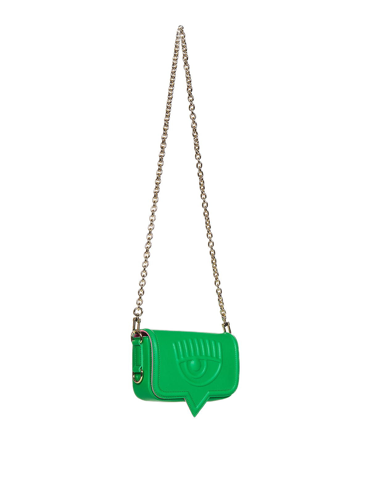 Shop Chiara Ferragni Embossed Logo Cross Body Bag In Green
