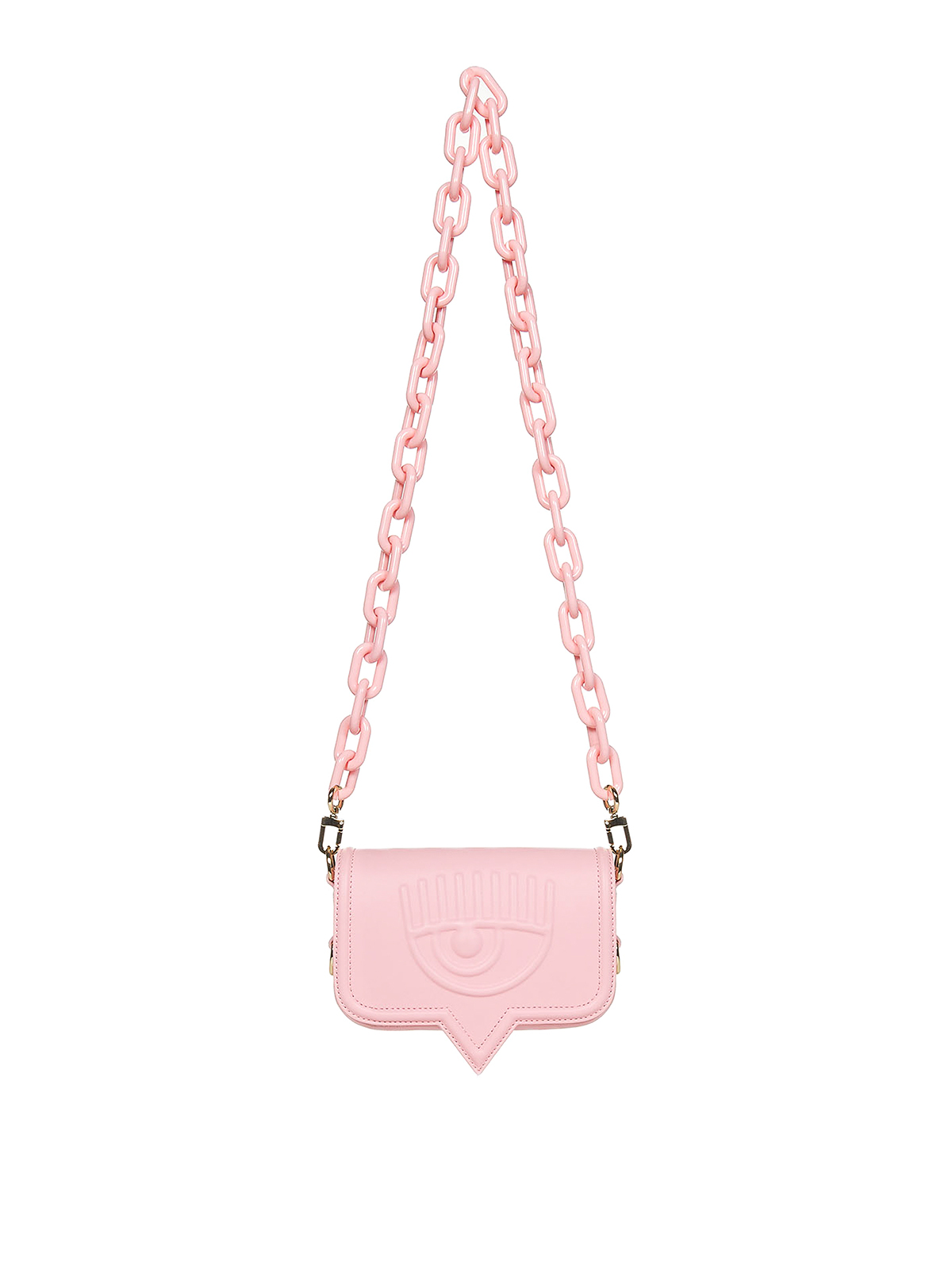 Shop Chiara Ferragni Embossed Logo Cross Body Bag In Pink