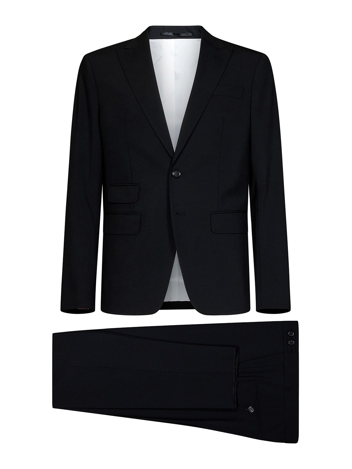 Dsquared2 Virgin Wool Formal Suit In Black