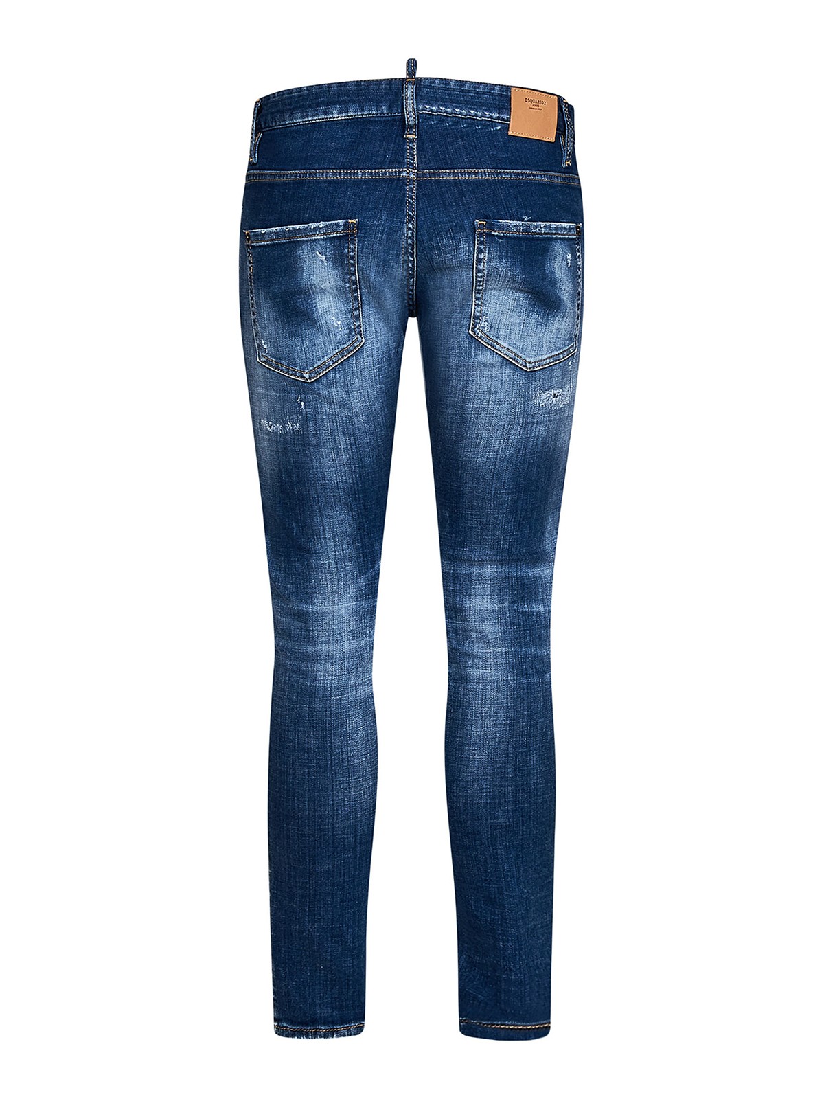 Shop Dsquared2 Distressed Effect Jeans In Light Wash
