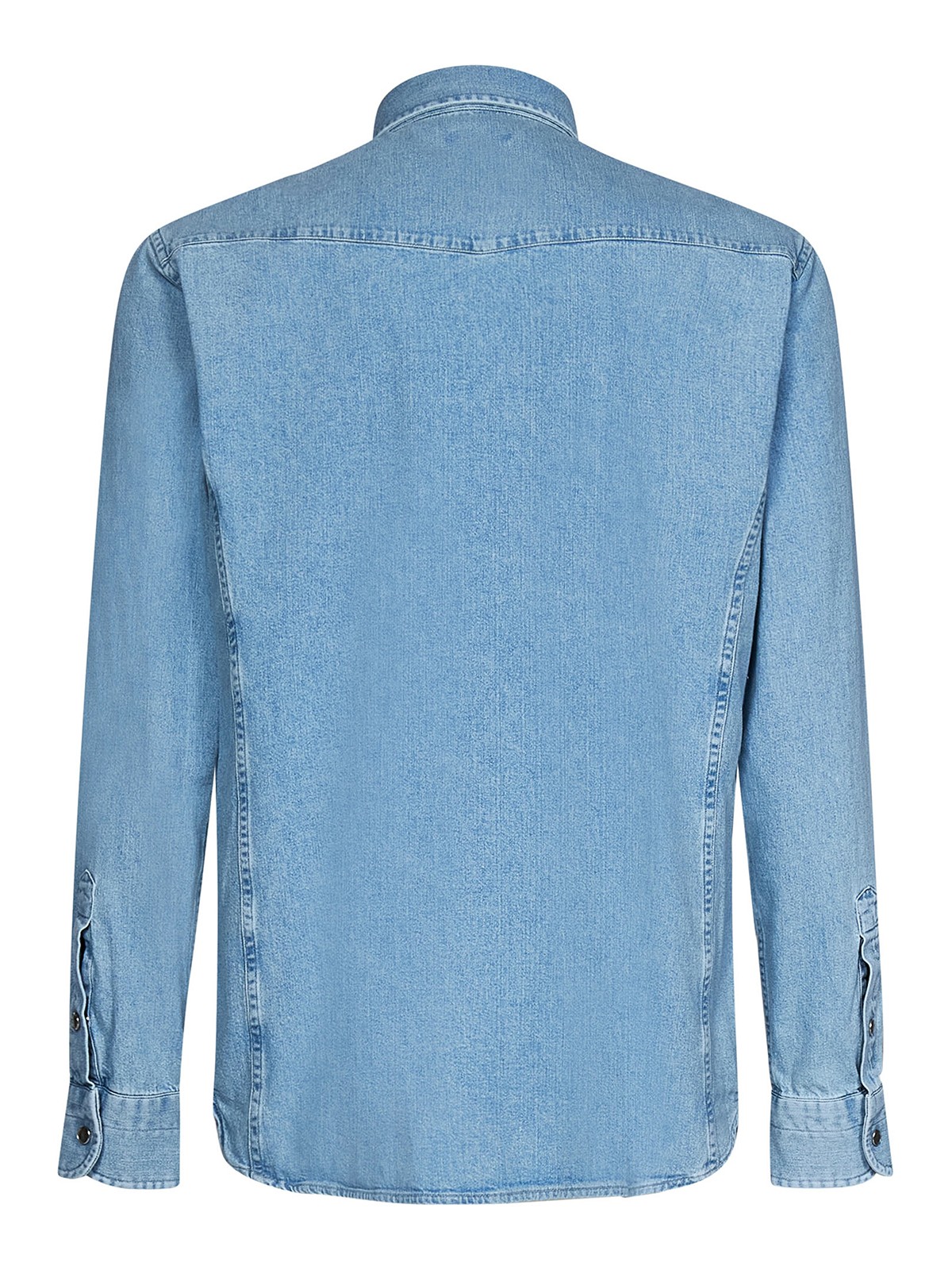 Shirts Tom Ford - Light blue cotton shirt - HDS001FMC032S23HB308