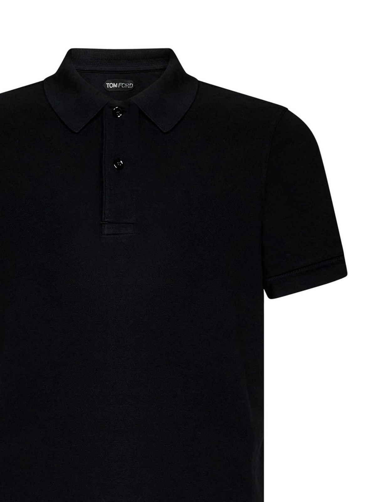 Shop Tom Ford Cotton Polo In Black
