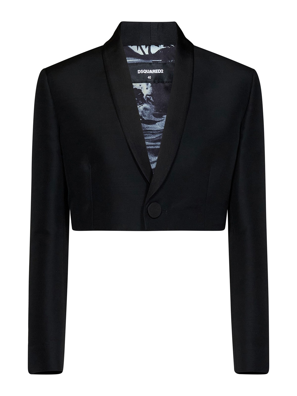 Dsquared2 Cropped Blazer In Negro