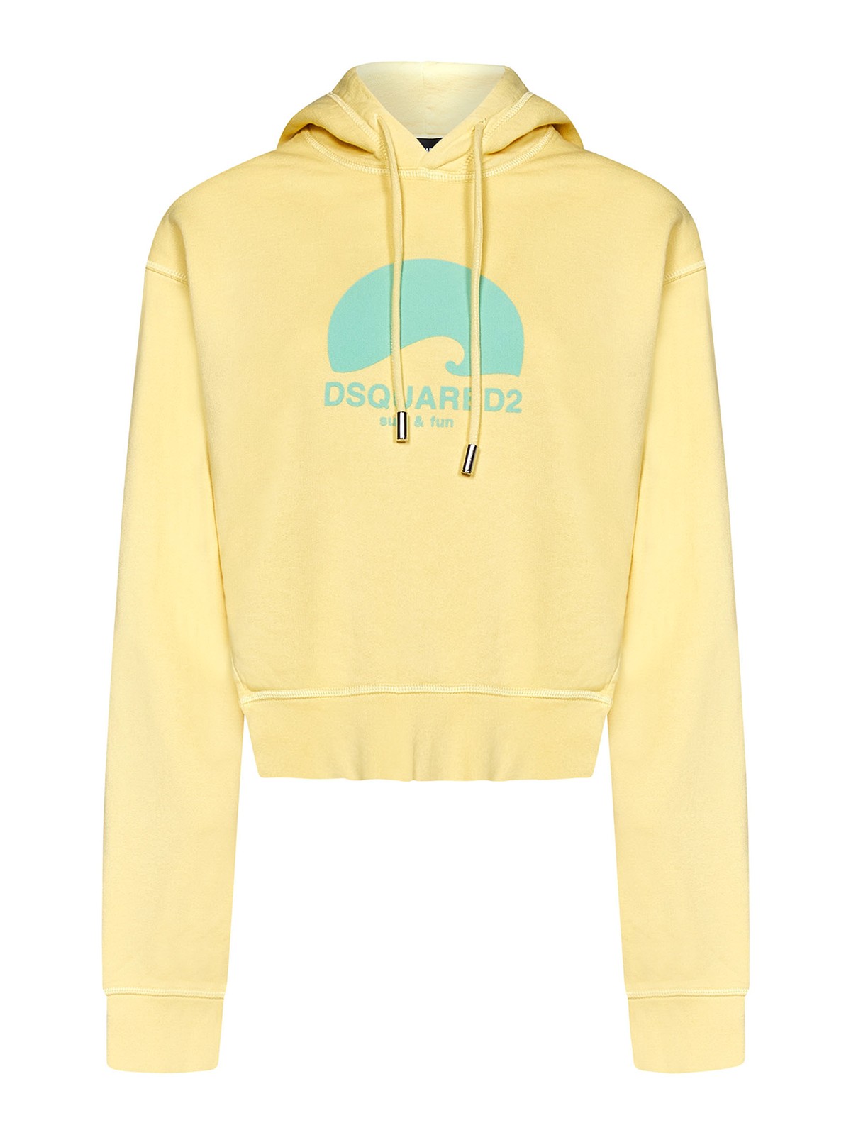 Dsquared2 Yellow Cotton Hoodie