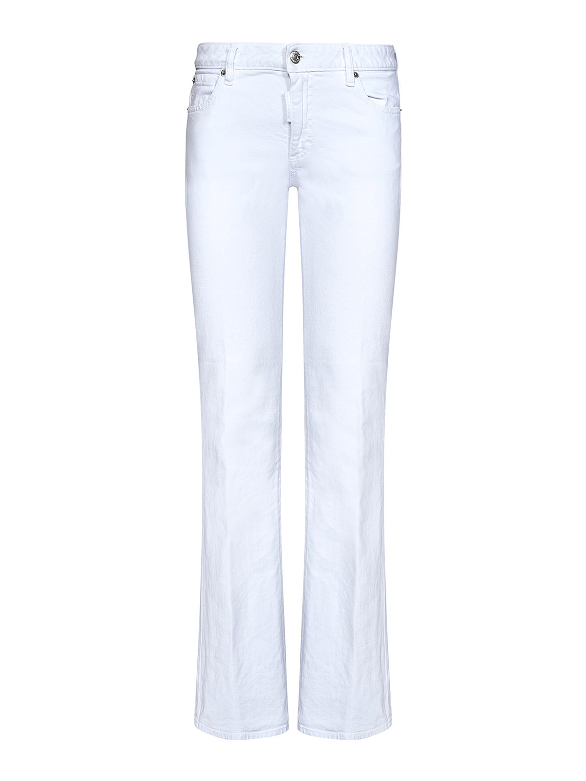 Dsquared2 Cotton Bootcut Jeans In White