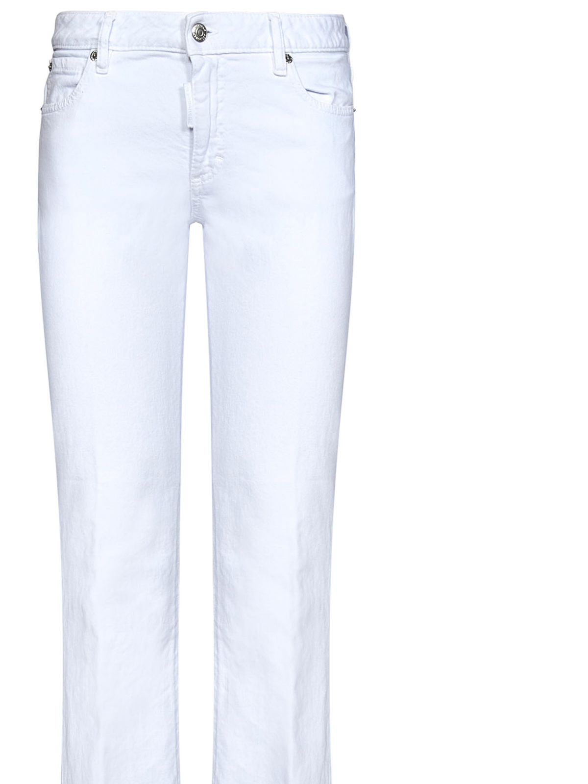 Shop Dsquared2 Cotton Bootcut Jeans In White