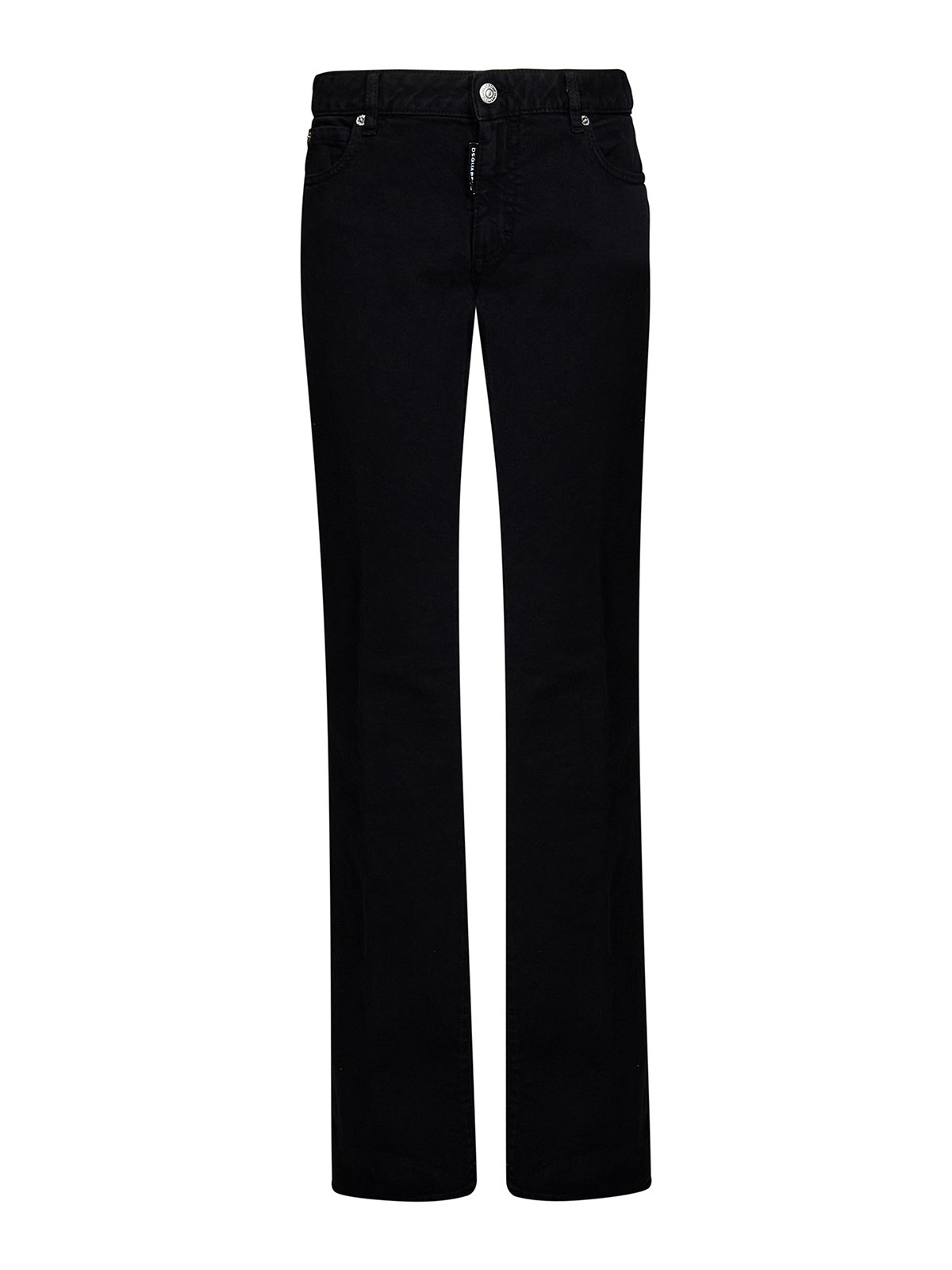 Dsquared2 Cotton Bootcut Jeans In Black