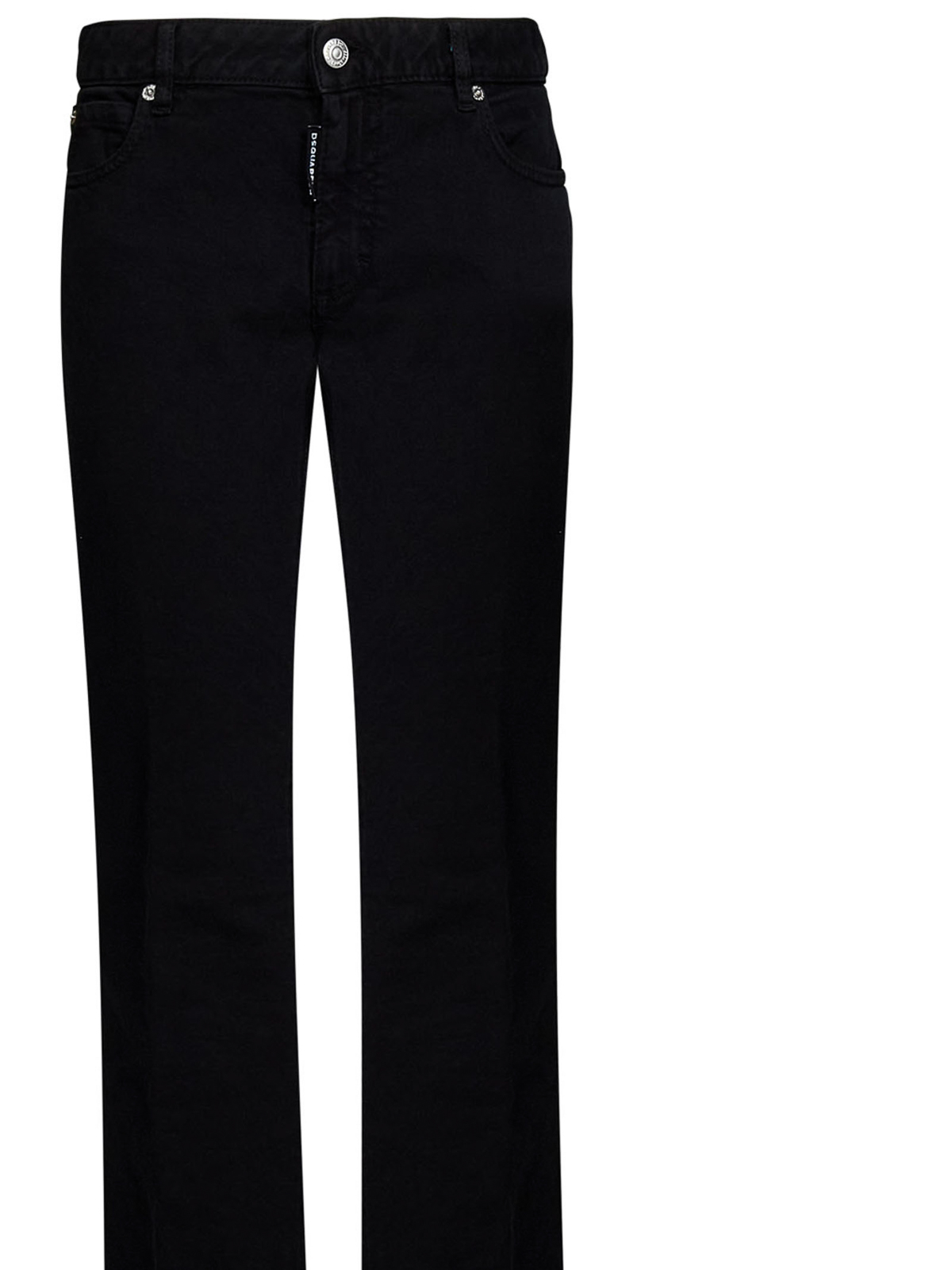 Shop Dsquared2 Cotton Bootcut Jeans In Black