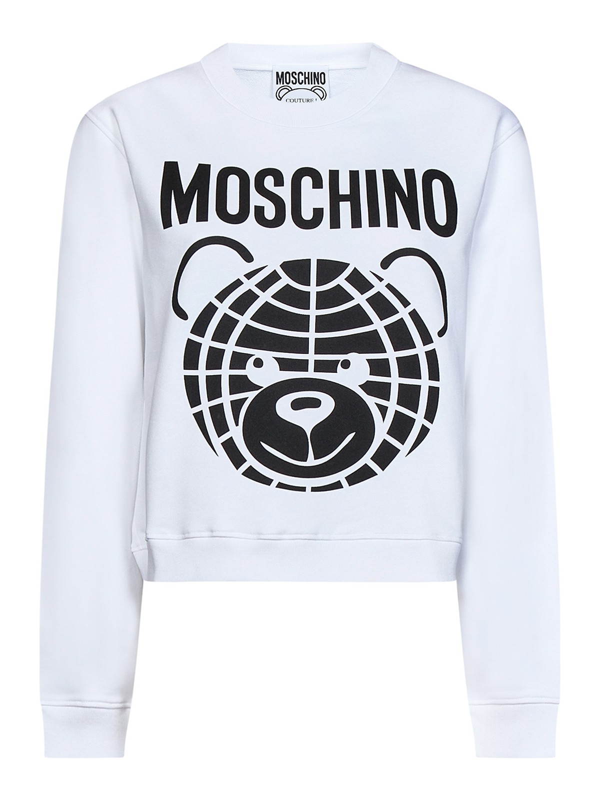 Moschino Teddy Bear Print Sweatshirt In White
