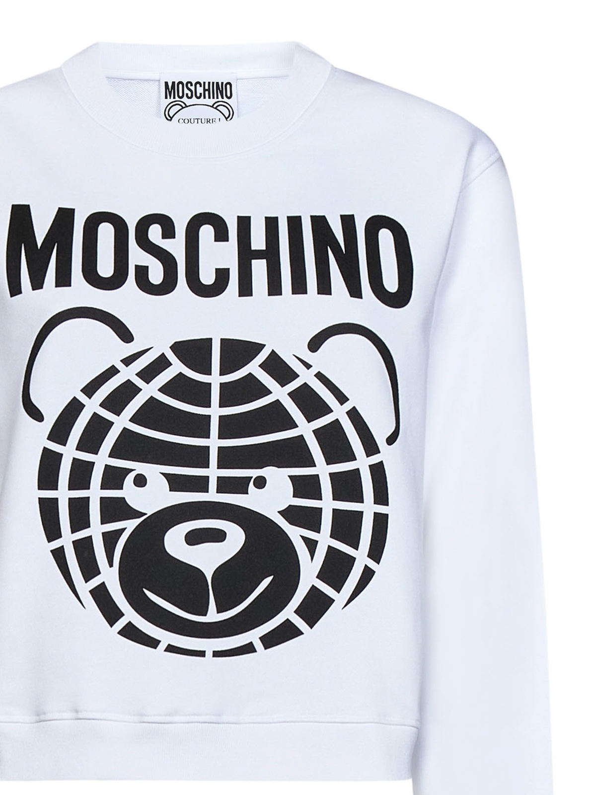 Shop Moschino Teddy Bear Print Sweatshirt In White