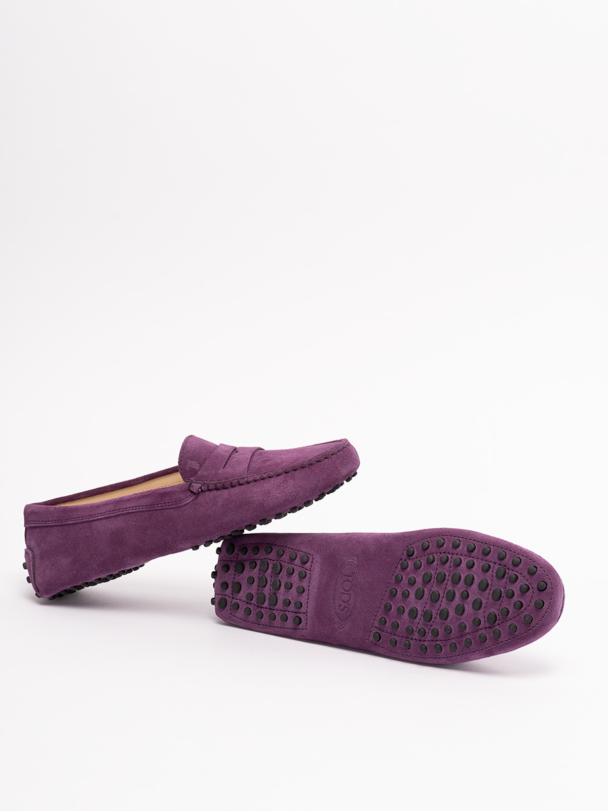 Tod\'s Gommino Driving Shoes in Purple Suede Tod main image 2
