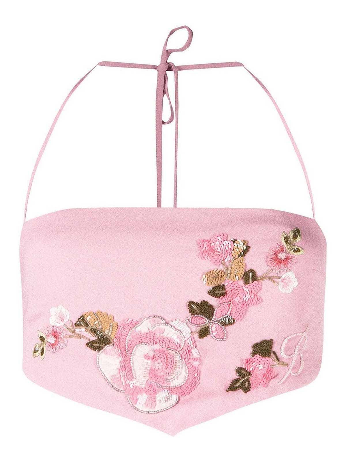 Blumarine Rose embroidery top - Pink - Women|2C206AN0778