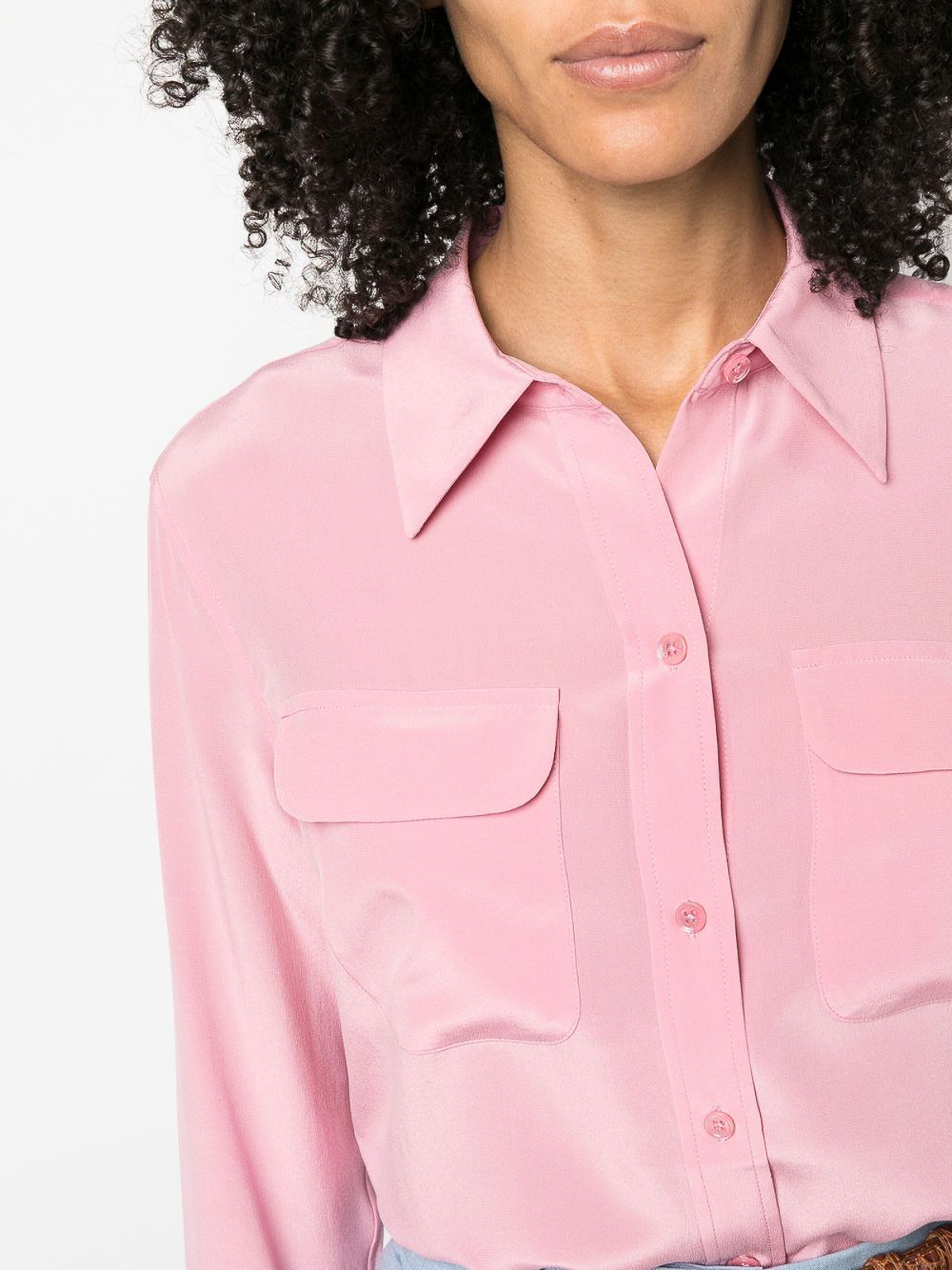 Shop Equipment Slim Signature Shirt In Pink