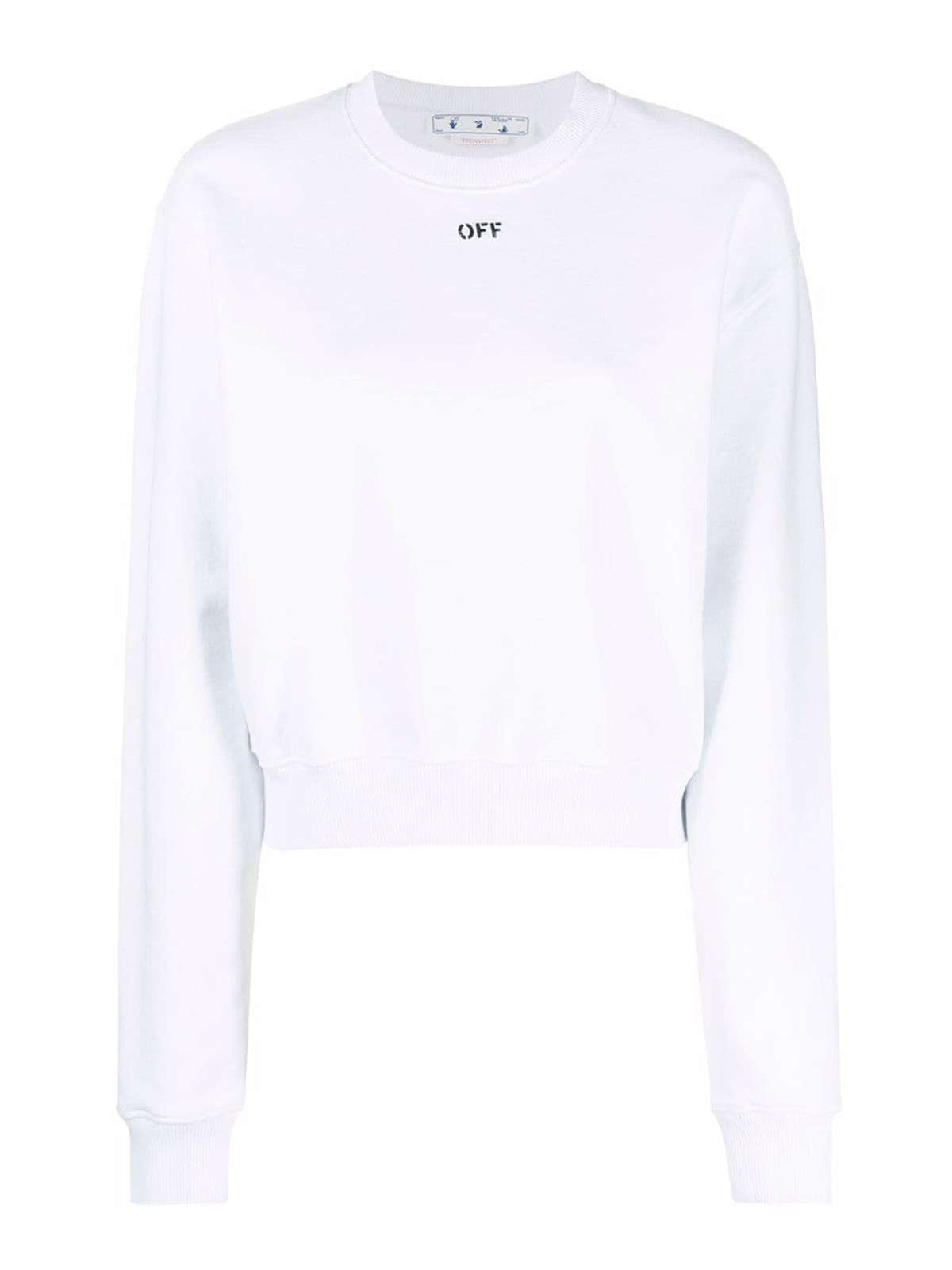 Off-white Logo Crewneck Sweatshirt In Blanco
