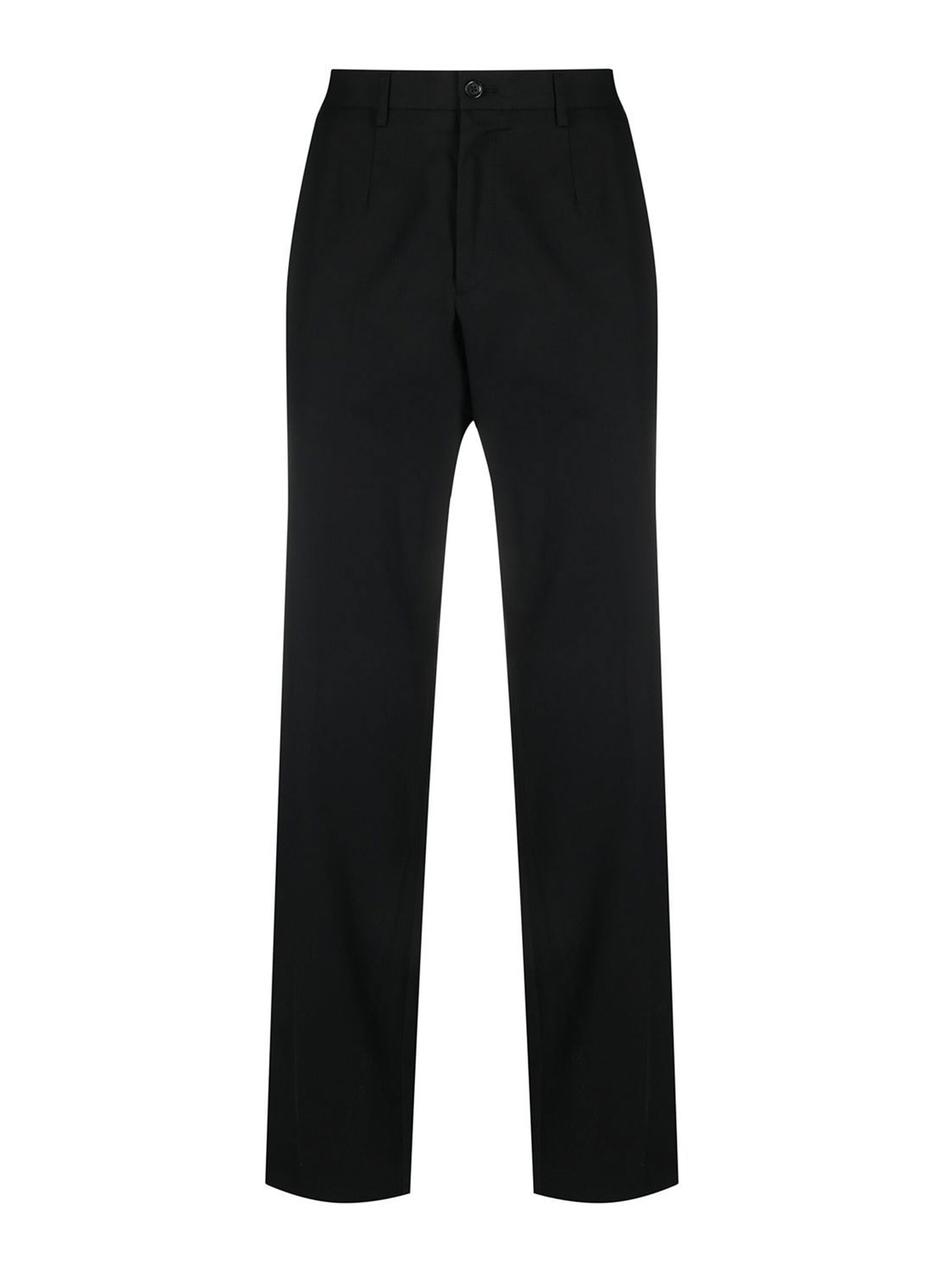 Dolce & Gabbana Cotton Trousers With Logo On The Back In Black