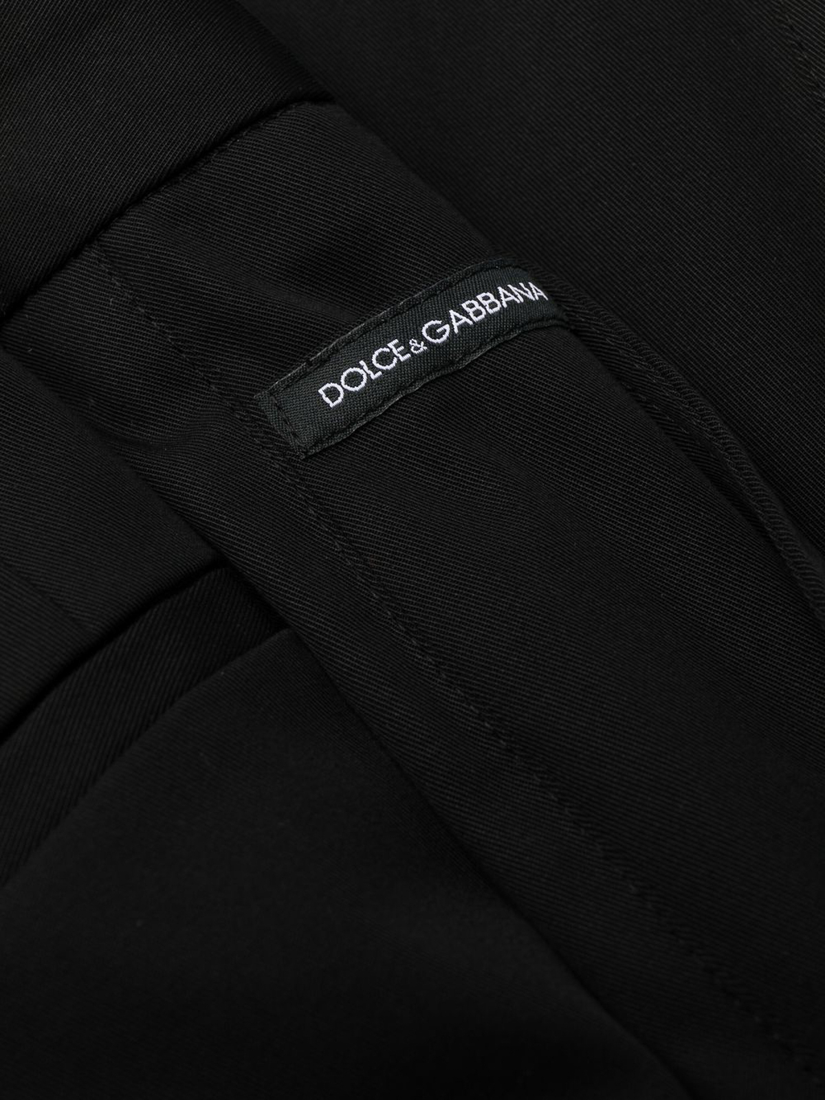 Shop Dolce & Gabbana Cotton Trousers With Logo On The Back In Black