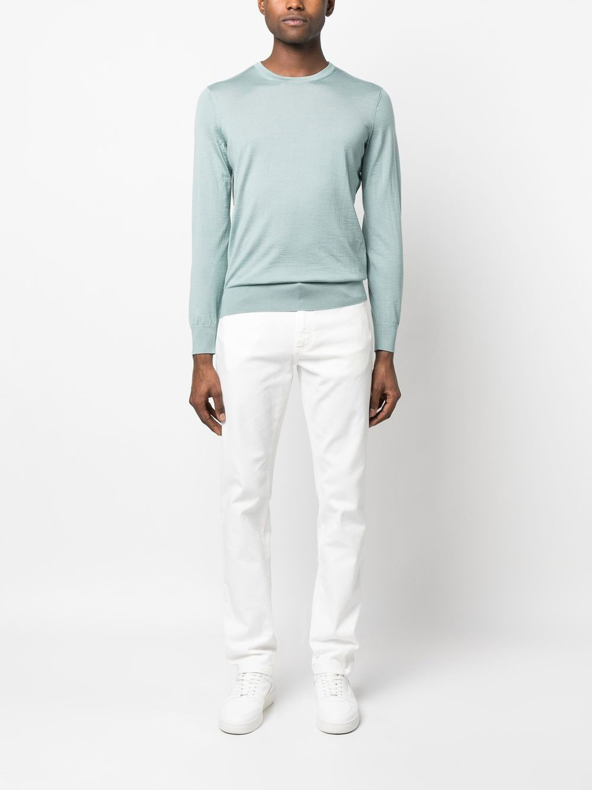 Zegna Cashmere crewneck pullover - Blue - Men | UBJ00A5110T95