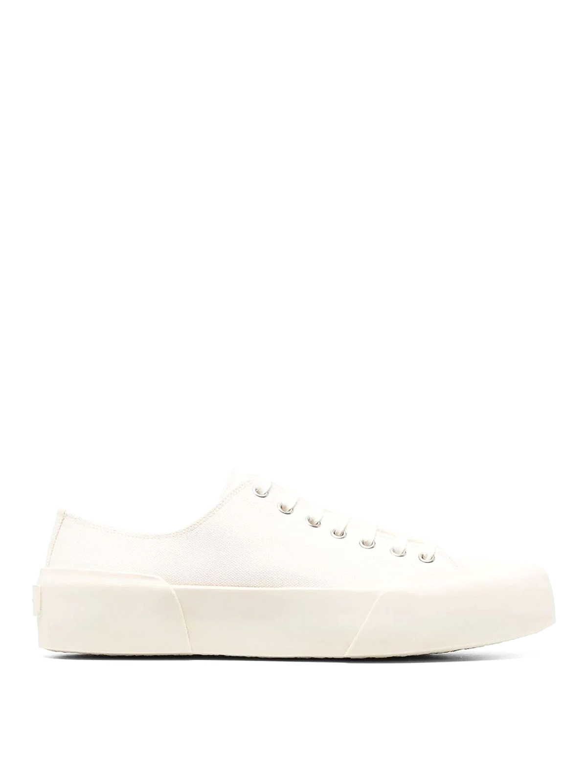 Jil Sander Low-top Canvas Trainers In White
