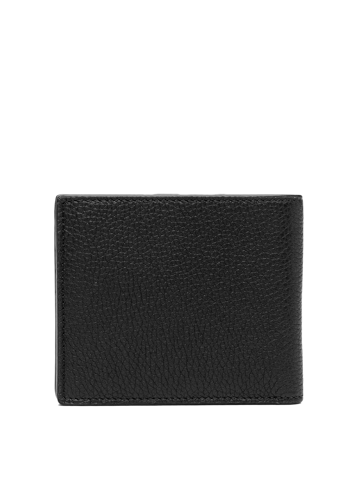 Shop Tom Ford Logo And Grained Leather Wallet In Negro