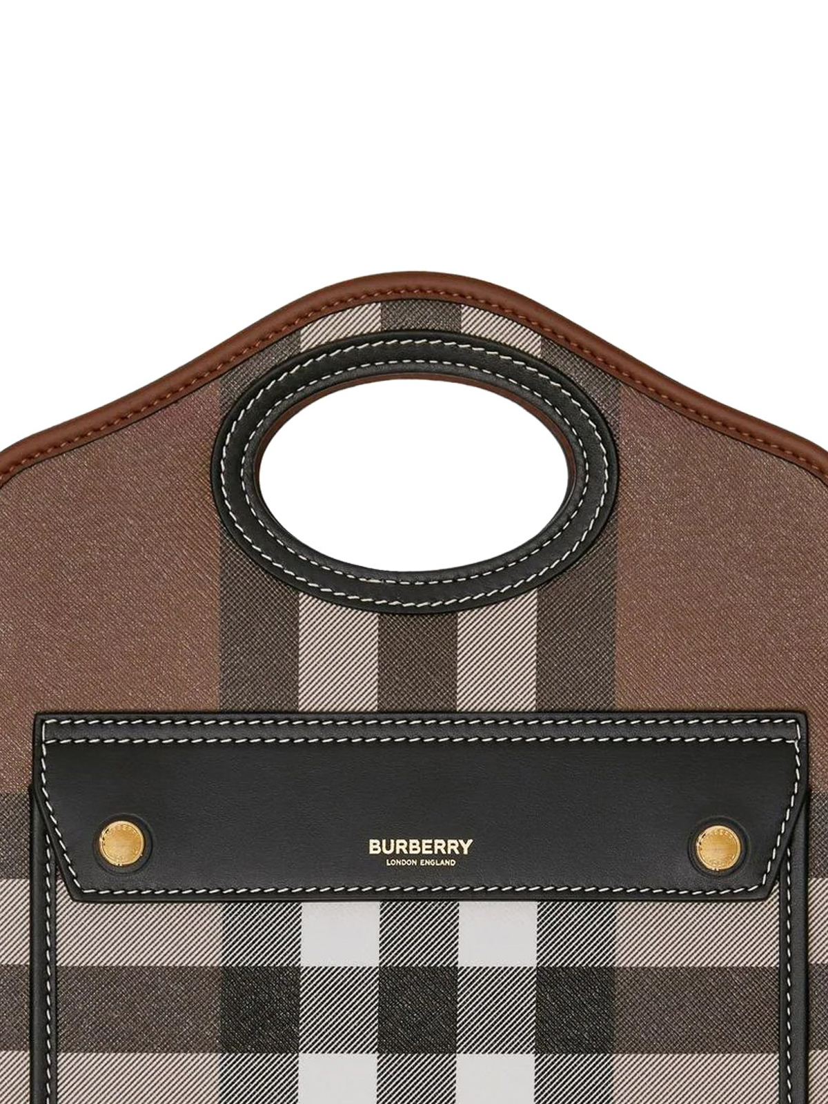 Mini Vintage Check Round Leather Bag