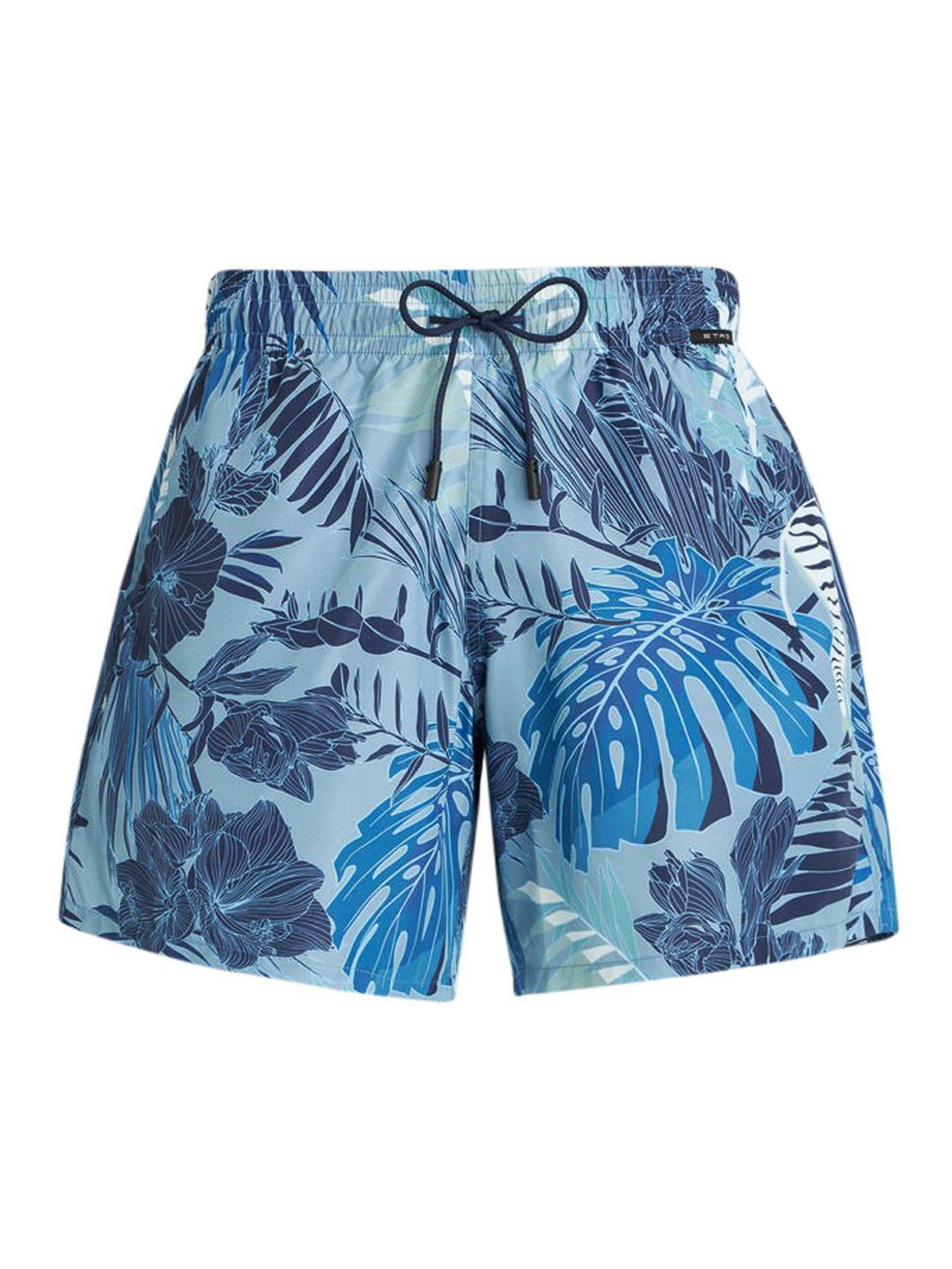 Etro Shorts With Drawstring And Floral Print In Multicolour