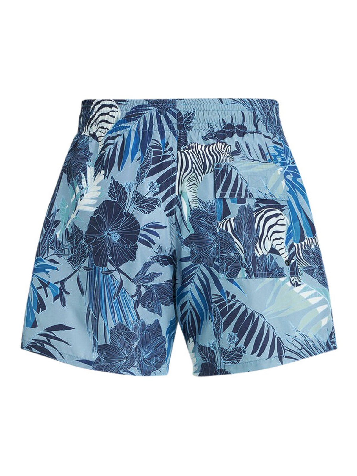 Shop Etro Shorts With Drawstring And Floral Print In Multicolour