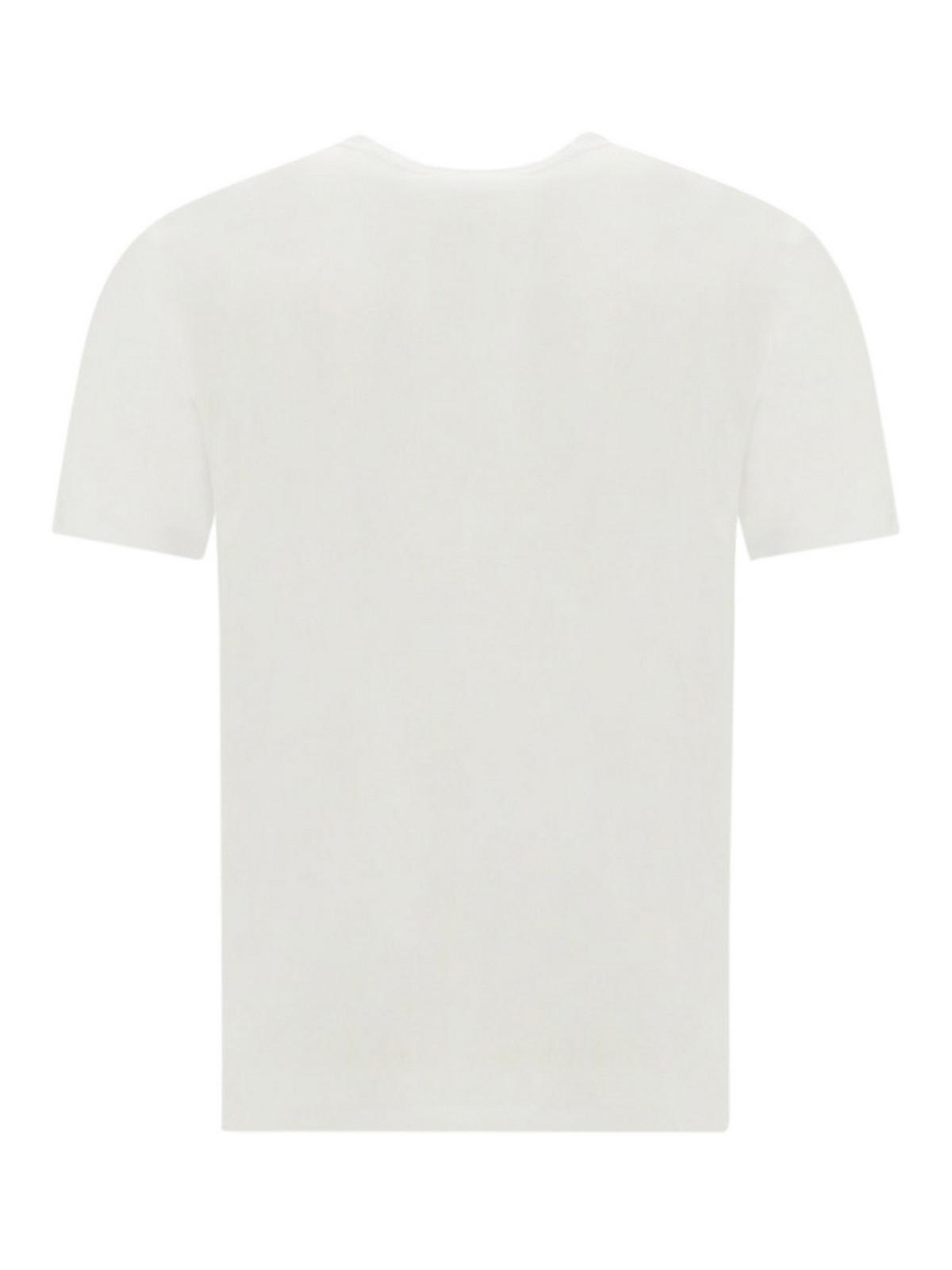 Shop Maison Margiela Crewneck Cotton T-shirt In Three Colours In Blanco