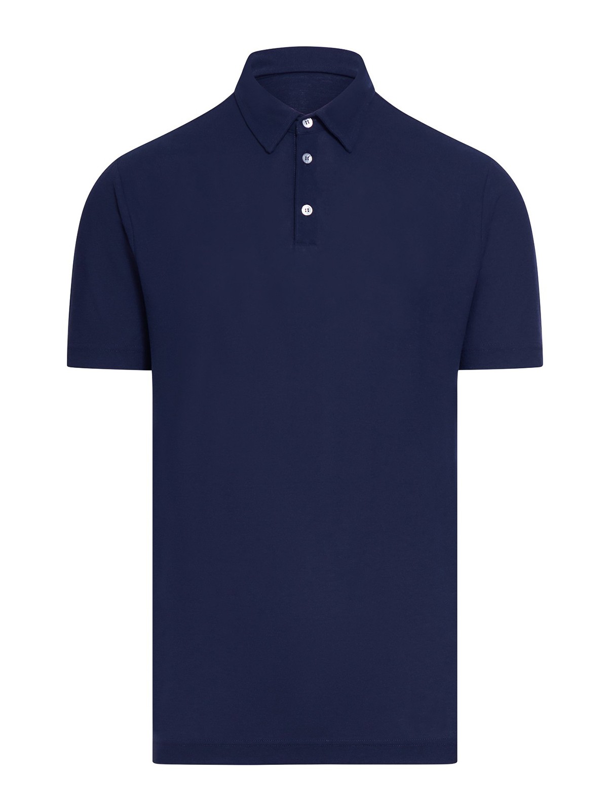 Shop Zanone Cotton Three-button Polo Shirt In Blue