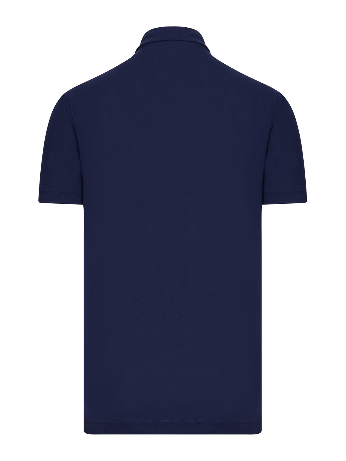 Shop Zanone Cotton Three-button Polo Shirt In Blue