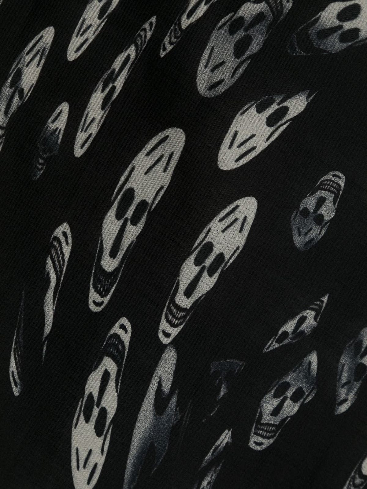 Shop Alexander Mcqueen Distorted Skull-patterned Scarf In Black