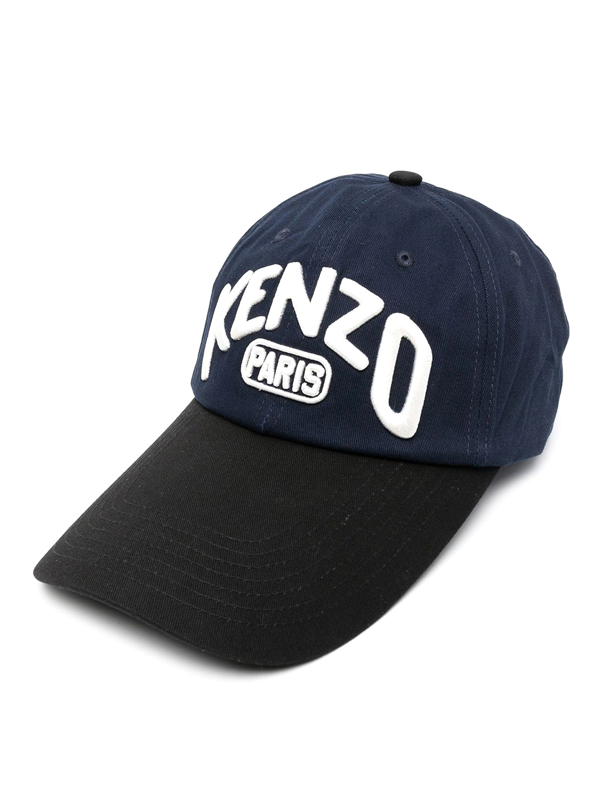 Shop Kenzo Embroidered-logo Cap With Buckle Fastening In Blue
