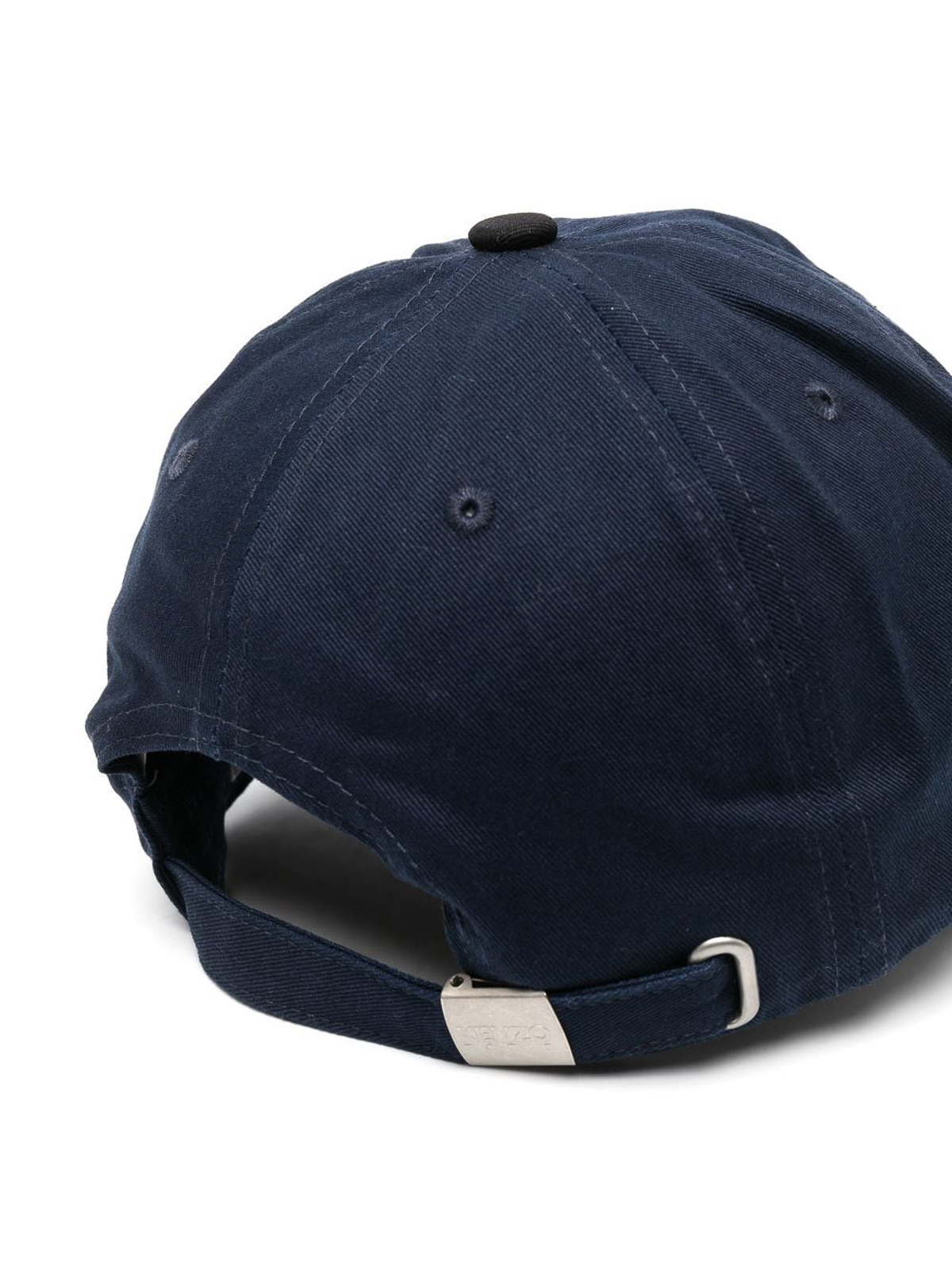 Shop Kenzo Embroidered-logo Cap With Buckle Fastening In Blue