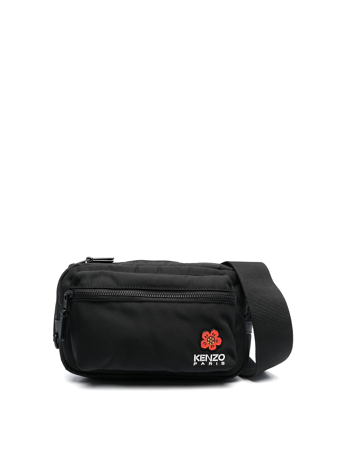 Kenzo Boke Flower Nylon Belt Bag In Black