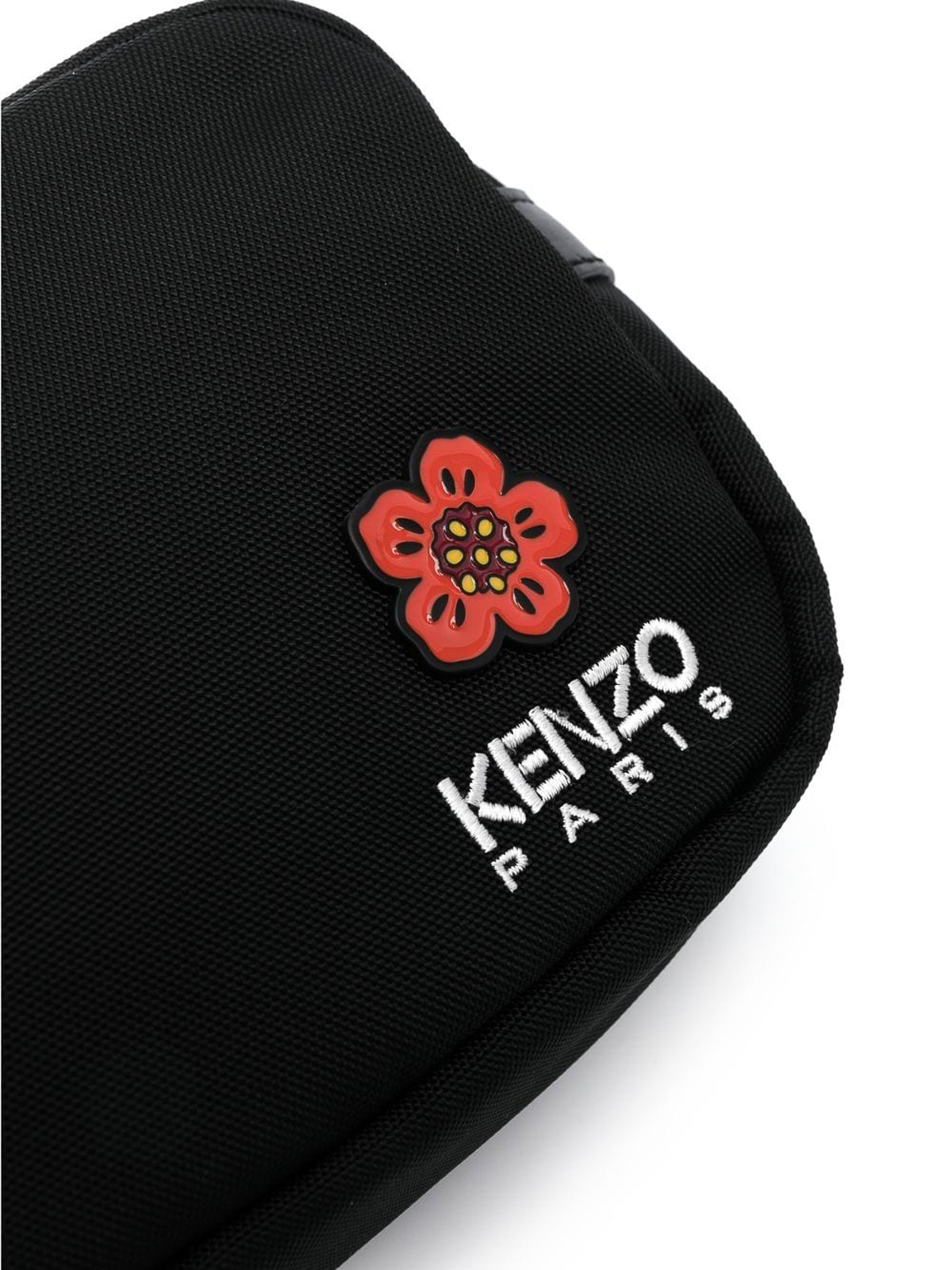 Shop Kenzo Boke Flower Nylon Belt Bag In Black