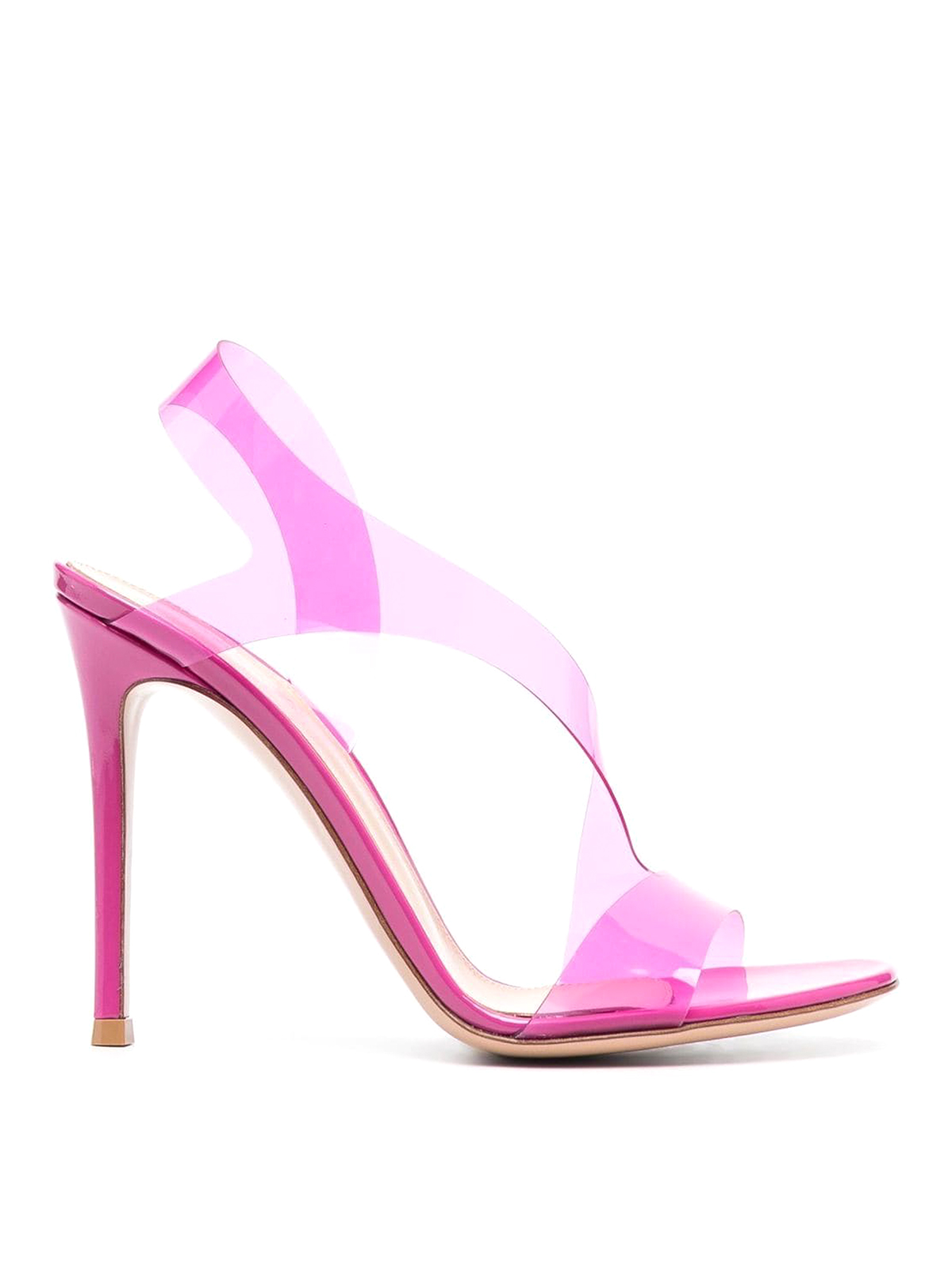 Shop Gianvito Rossi Metropolis Sandals With Crossed Bands In Fuchsia