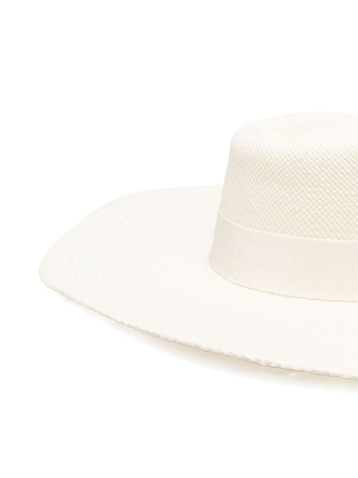 Shop Ruslan Baginskiy Woven Wicker Designed Sun Hat With Logo In Blanco