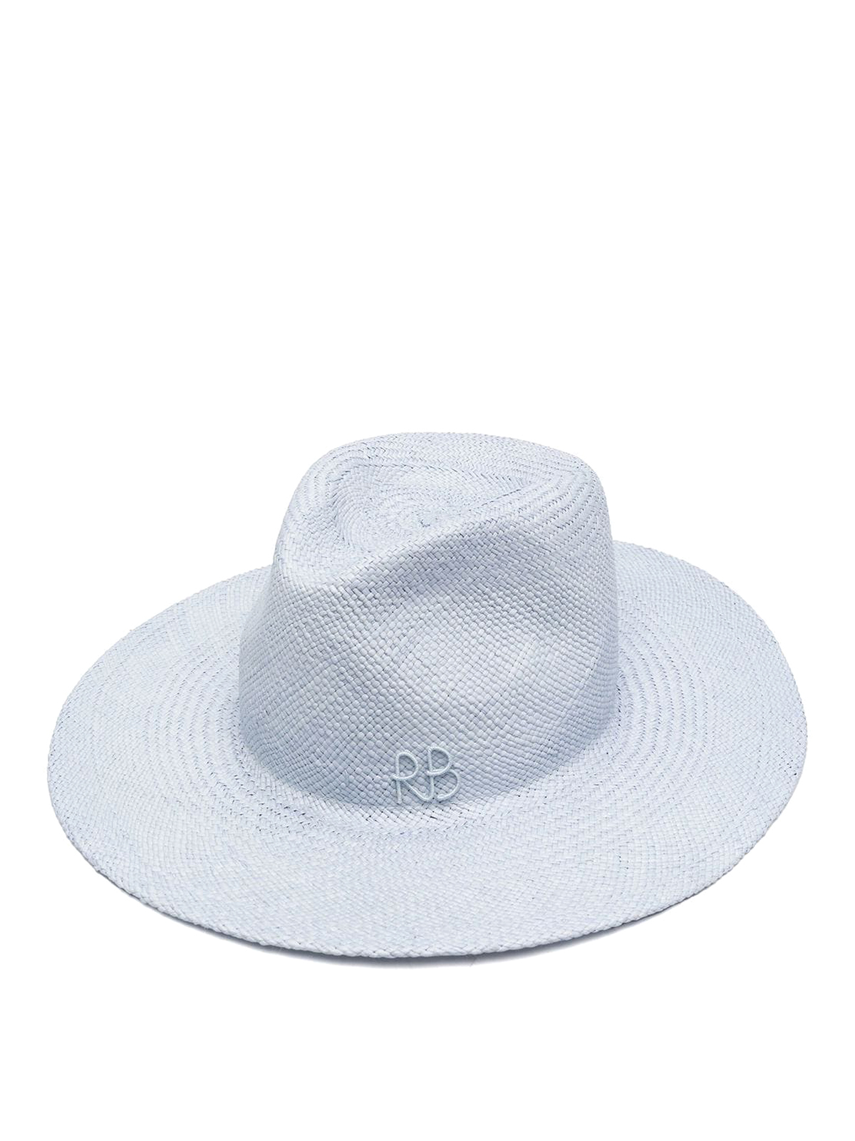 Shop Ruslan Baginskiy Woven Wicker Designed Sun Hat In Azul Claro