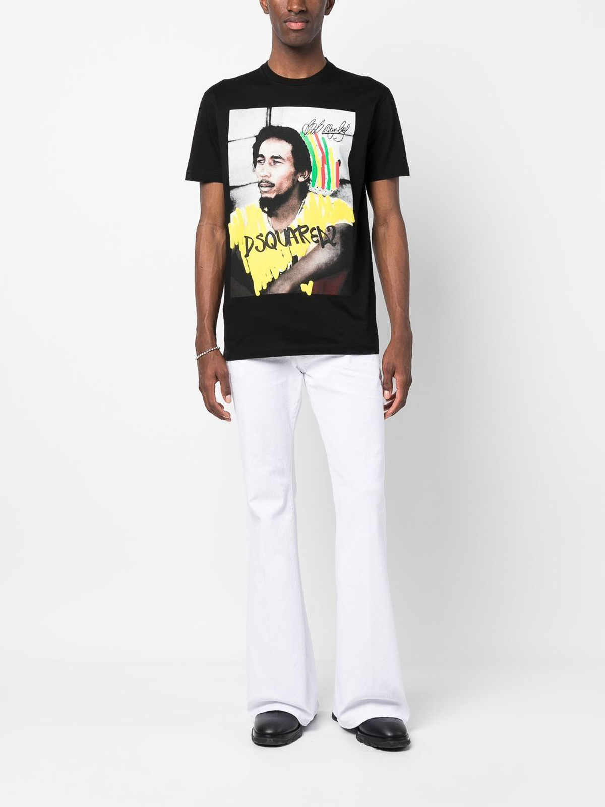 Dsquared2 Bob marley cotton crewneck t-shirt
