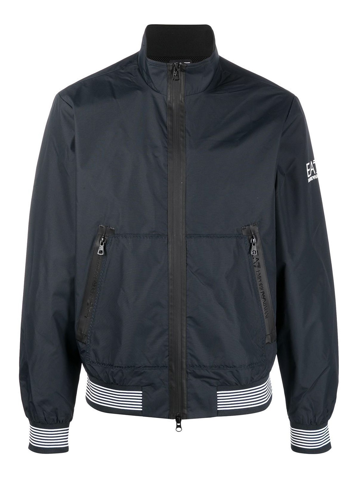 EA7 Emporio Armani Logo-print jacket with stripe details